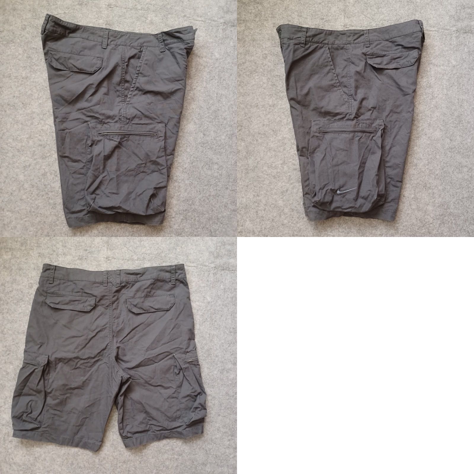 Nike VINTAGE Nike Shorts Mens 34 Black Faded Logo Cargo Zip Pockets Athletic Casual Size US 34 / EU 50 - 9 Thumbnail