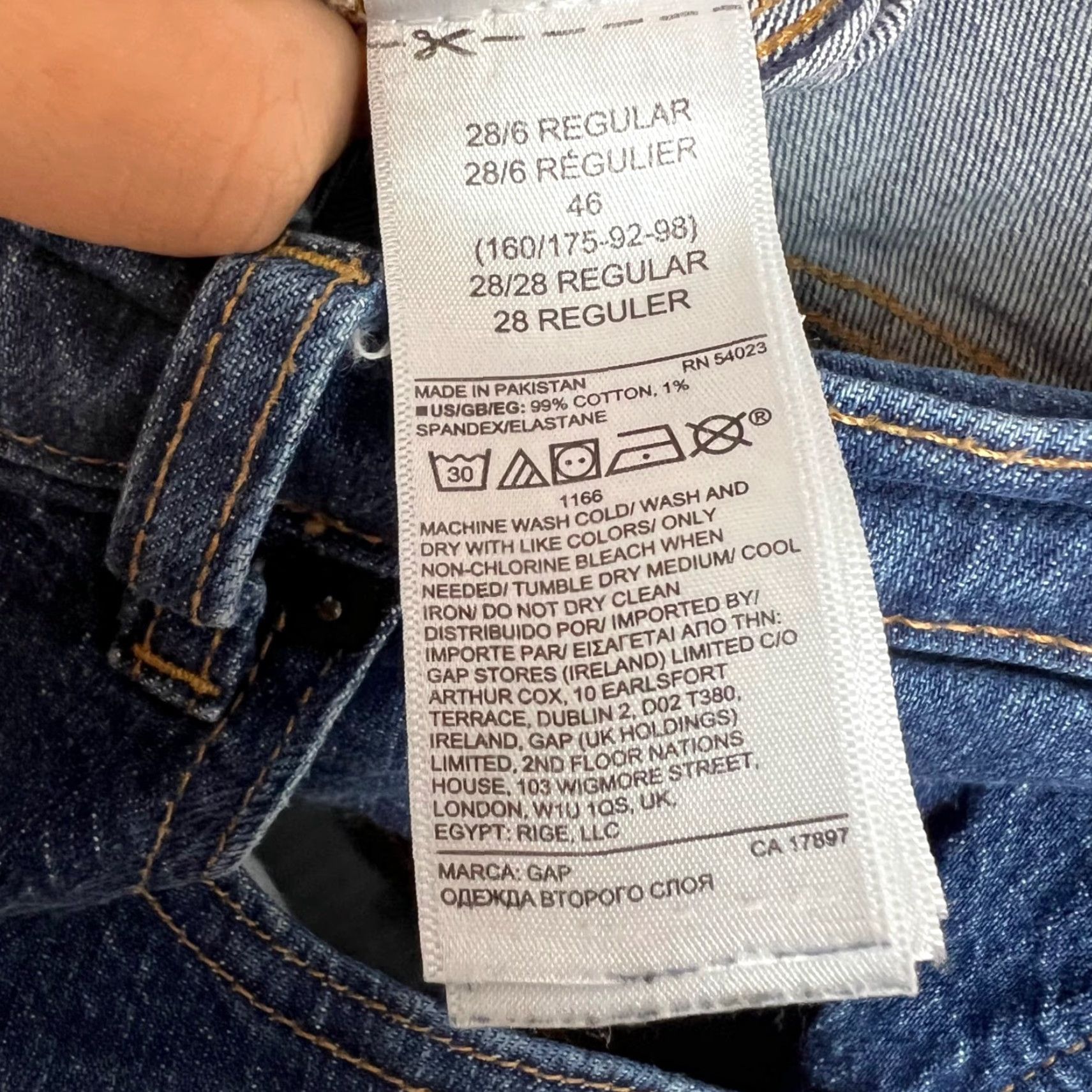 Gap Gap Flared Jeans Womens Size 6 28 Blue Denim High Rise Regular Fit Cotton Blend Size 28" / US 6 / IT 42 - 4 Thumbnail