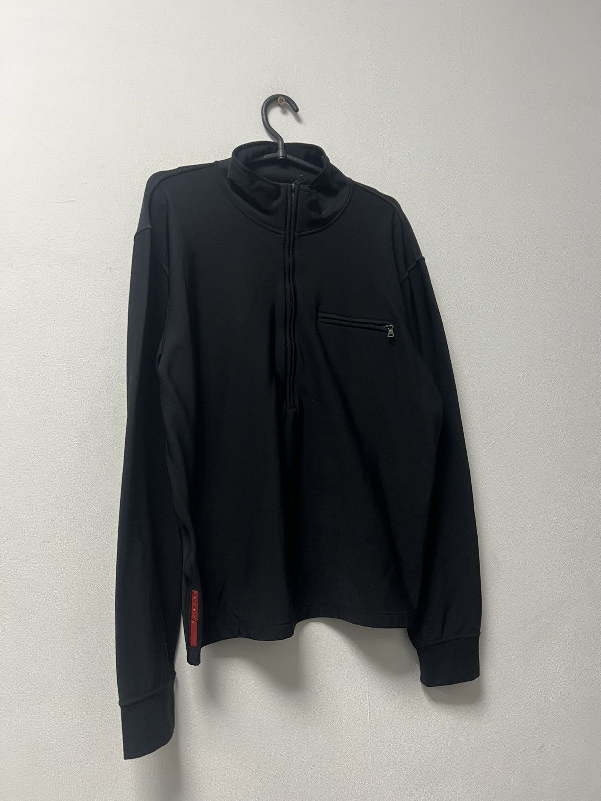 Prada Prada sweatshirt 1\4 zip red tab luxury 90s streetwear rare Size US XL / EU 56 / 4 - 1 Thumbnail