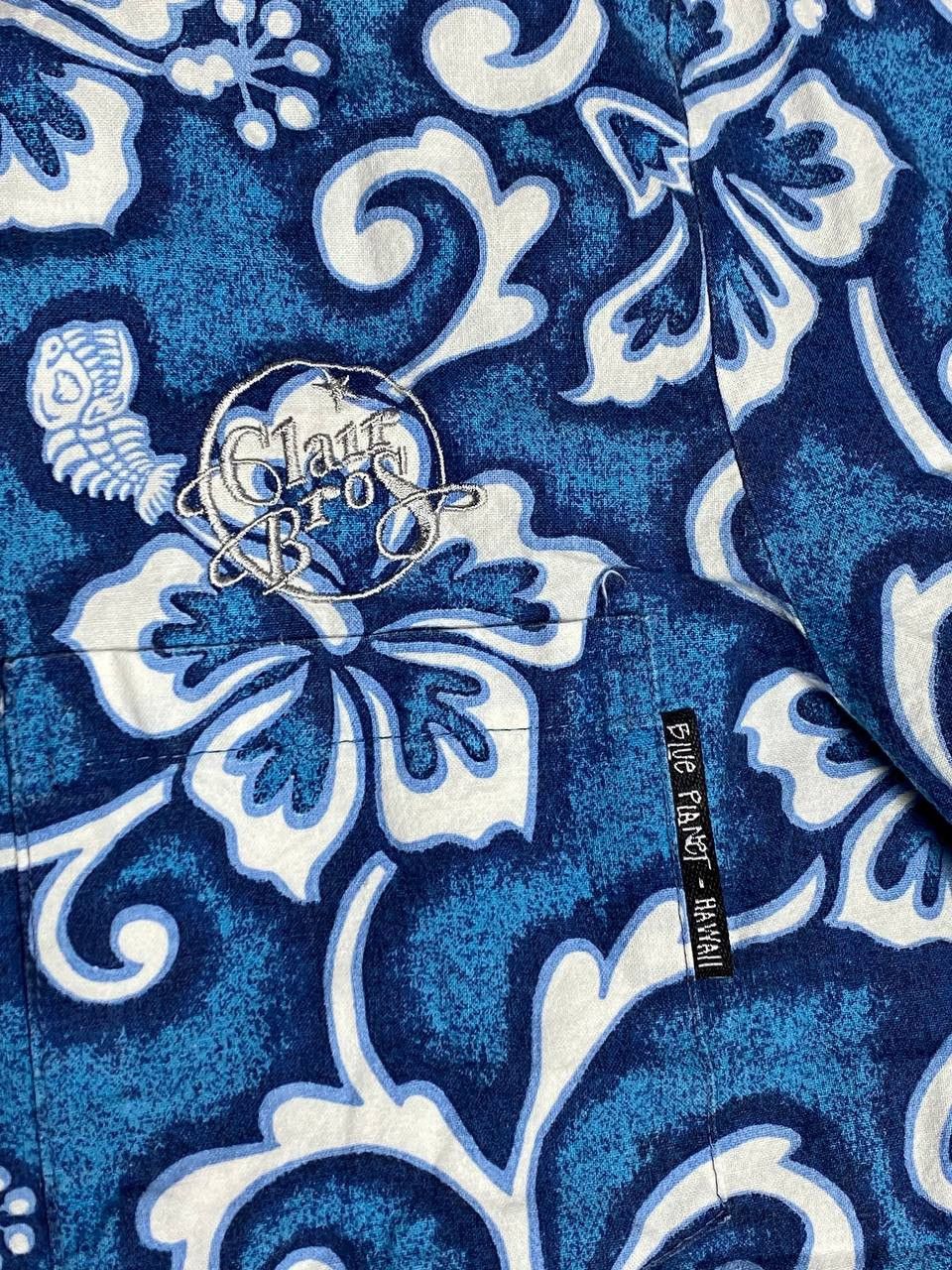 Vintage Vtg 90s Blue Planet Hawaii Floral Shirt Short Sleeve USA L Size US L / EU 52-54 / 3 - 7 Thumbnail