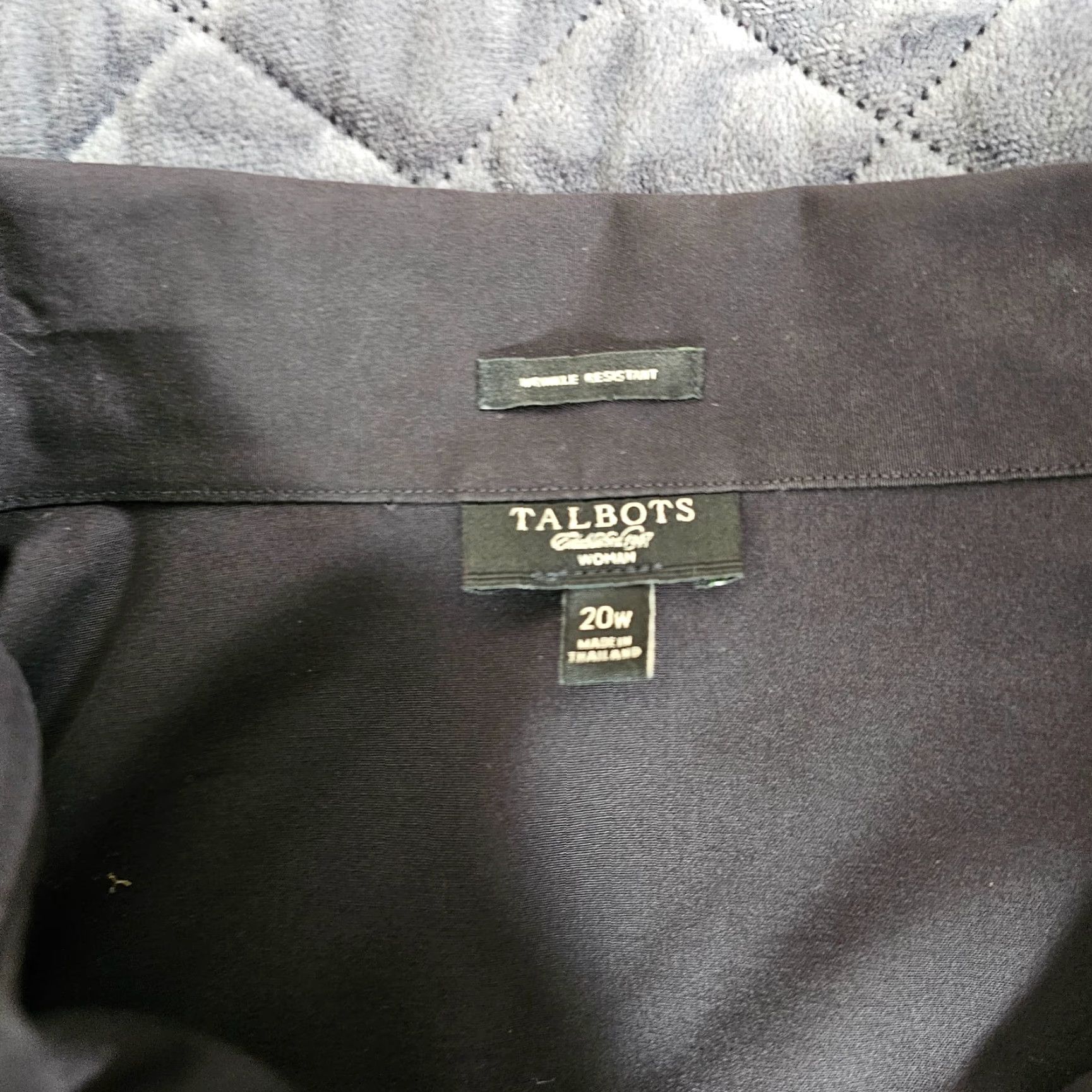 Talbots VINTAGE Talbots Plus Size 20W Black Long Sleeve Button Shirt Collared Top Casual Business Women's Size 3XL / US 20-22 - 6 Thumbnail