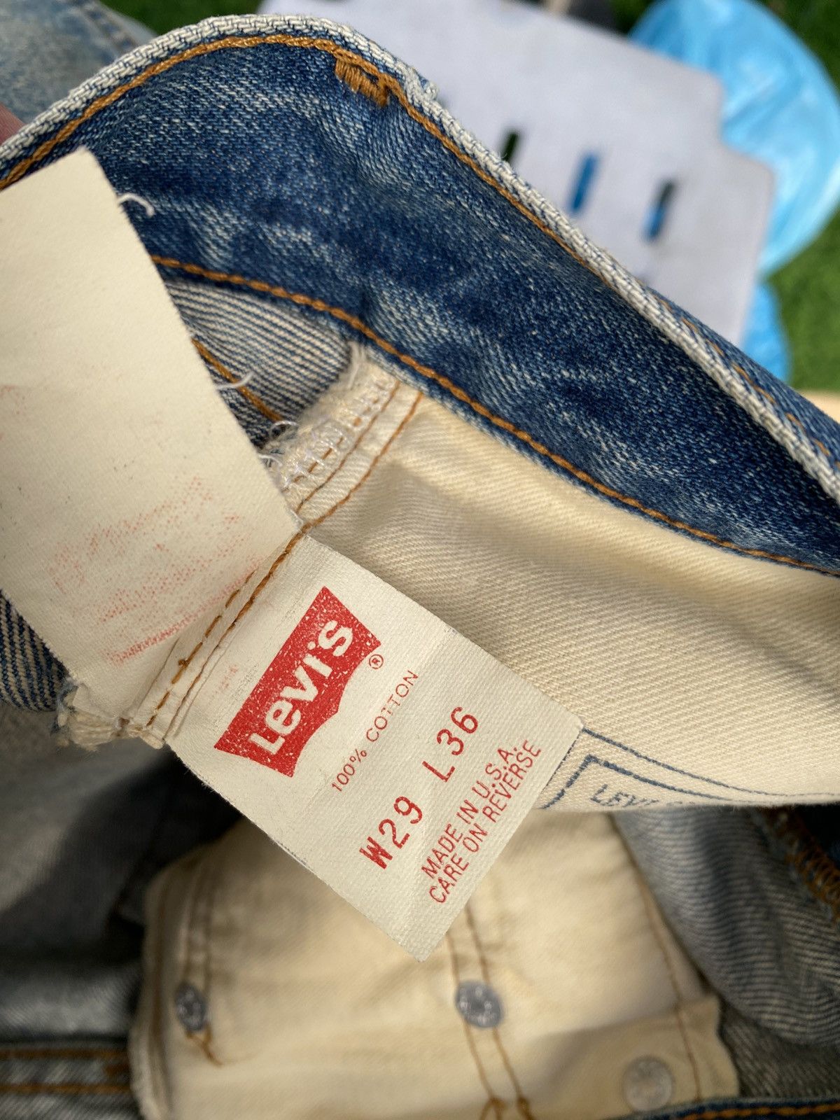 Levi's × Levi's Vintage Clothing × Vintage W28x32 vintage levi's 501 redline big E made in USA Size US 28 / EU 44 - 9 Thumbnail