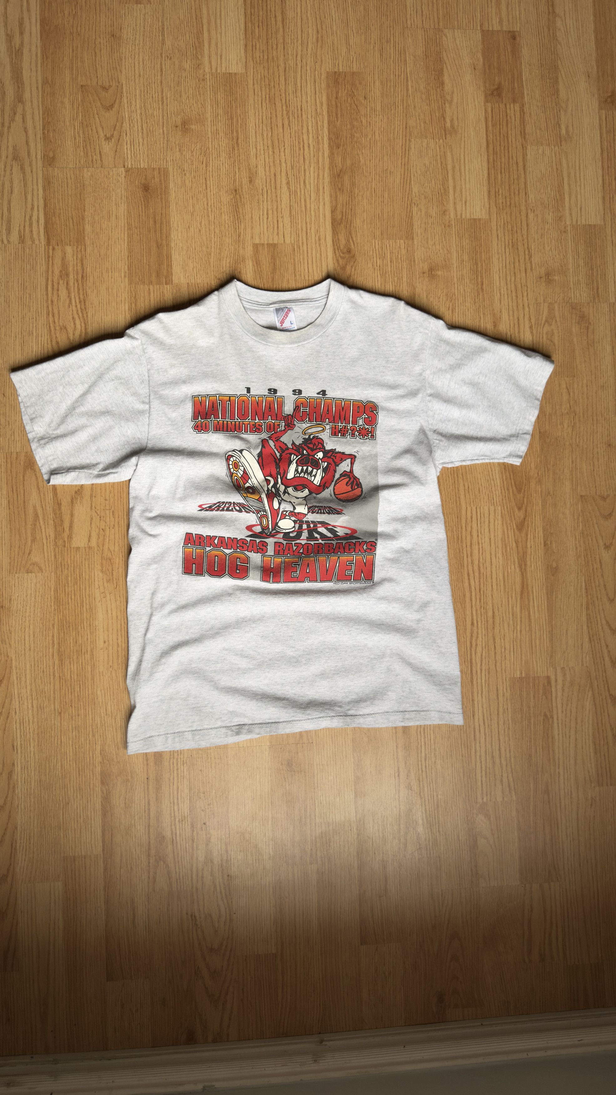 Vintage '94 Arkansas Razorback Tee Size US L / EU 52-54 / 3 - 1 Thumbnail