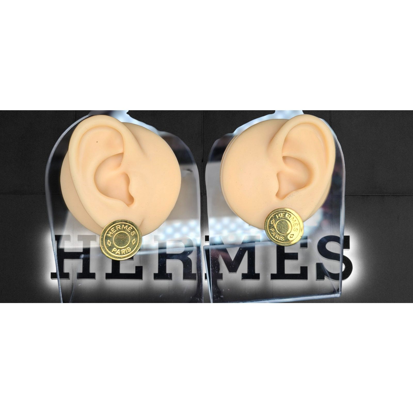 Hermes Hermès Clou de Selle Gold Clip-On Earring Size ONE SIZE - 1 Thumbnail