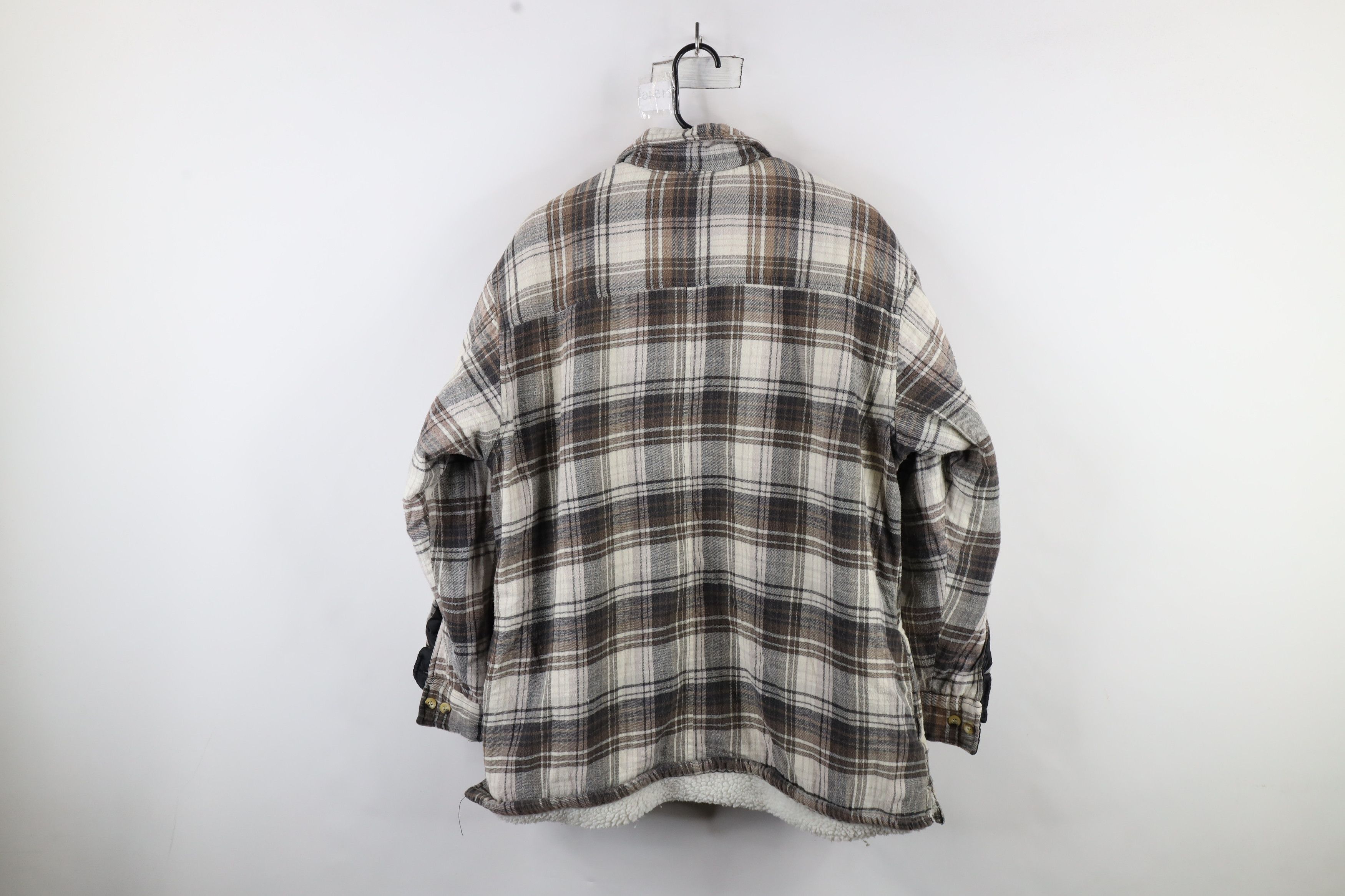 Vintage Vintage 90s Streetwear Fleece Lined Flannel Shirt Jacket Size US L / EU 52-54 / 3 - 13 Thumbnail