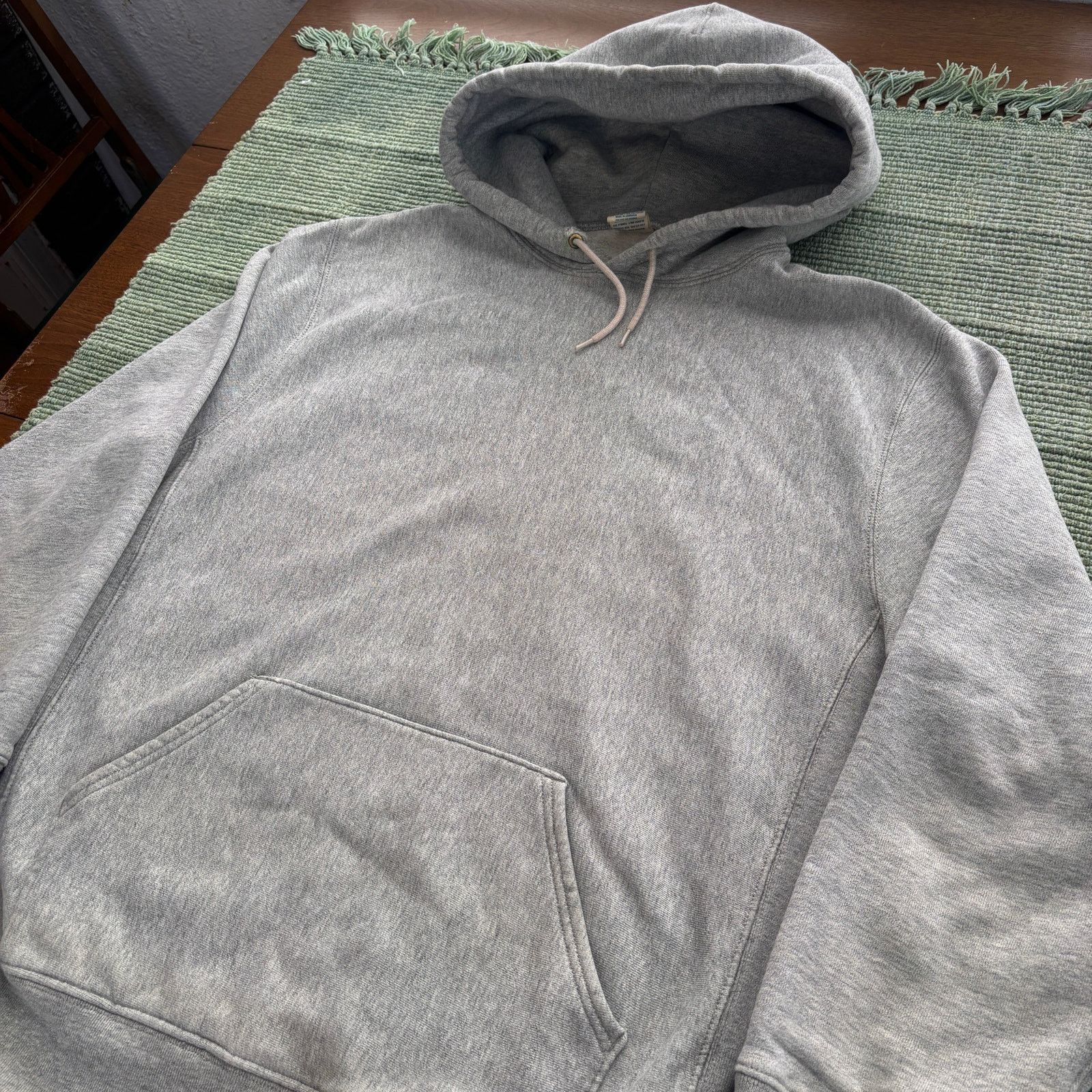 J.Crew × Vintage Gray J Crew Reverse Weave Sweatshirt Hoodie XL Distressed Size US XL / EU 56 / 4 - 6 Thumbnail