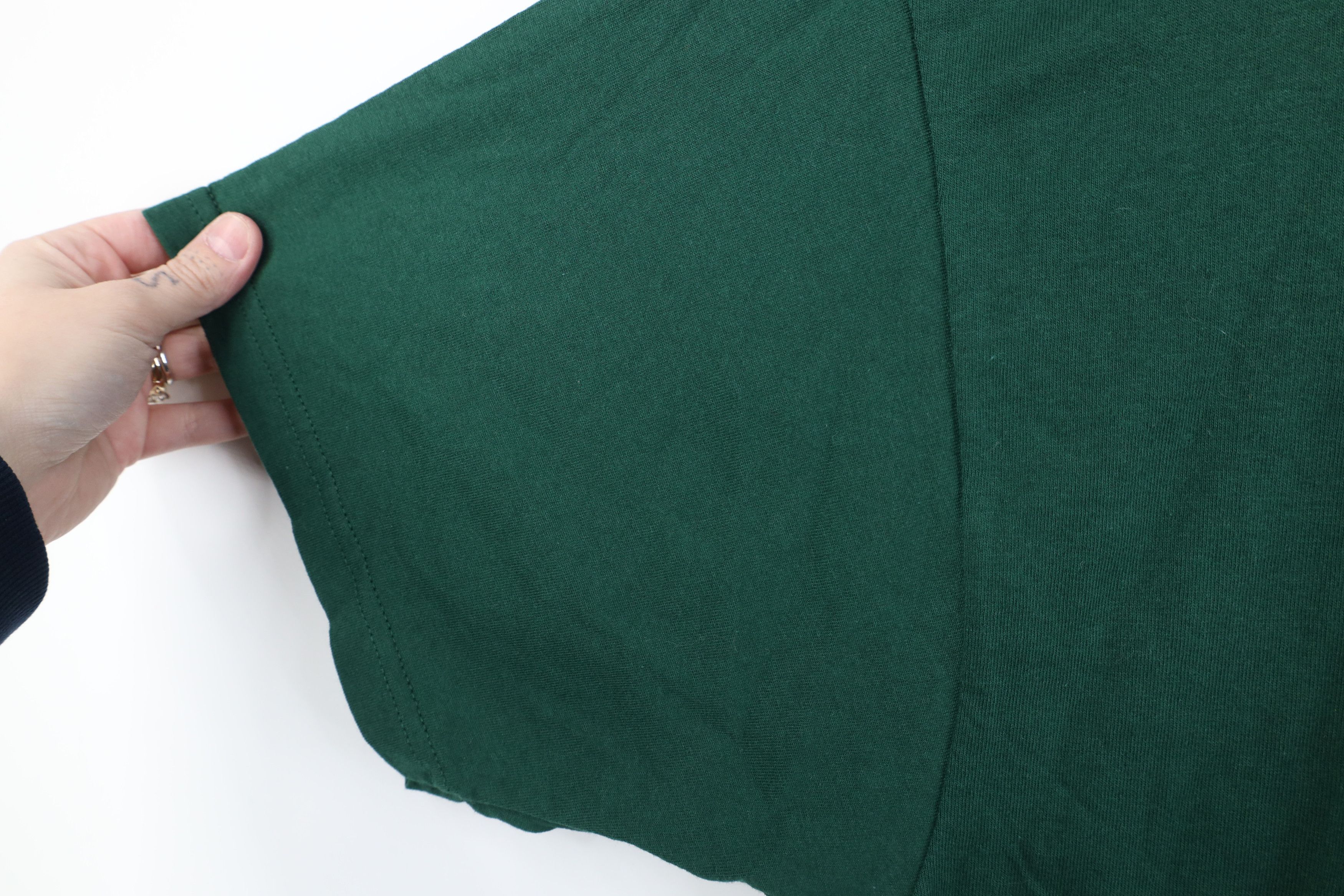 Vintage Vintage 90s Y2K Streetwear Cotton T-Shirt Hunter Green Size US XXL / EU 58 / 5 - 6 Thumbnail