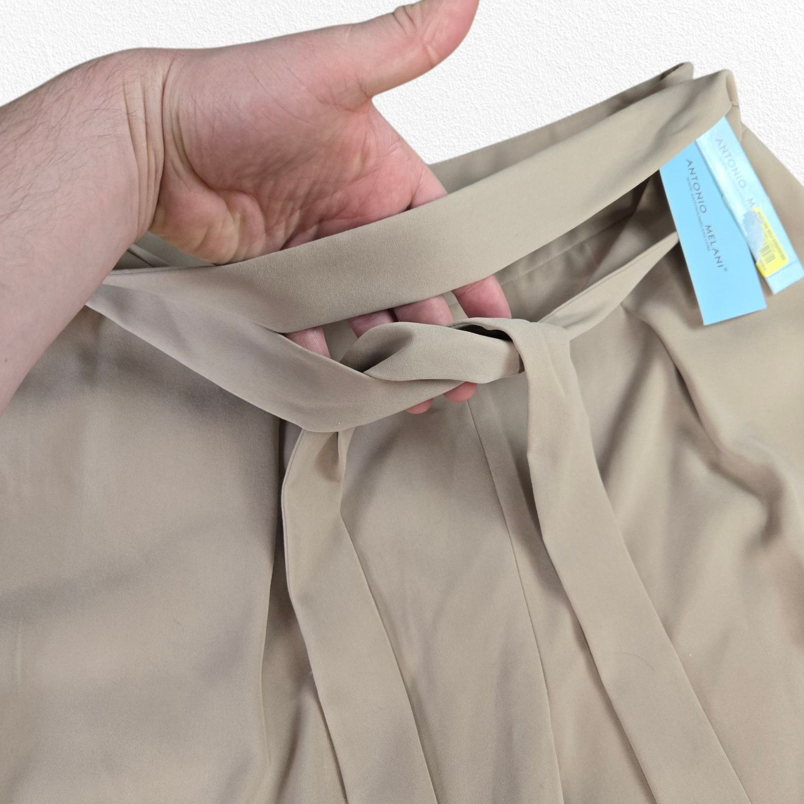 Other Beige High Rise Belted Dress Pants Size 12 Size 34" / US 12 / IT 48 - 5 Thumbnail