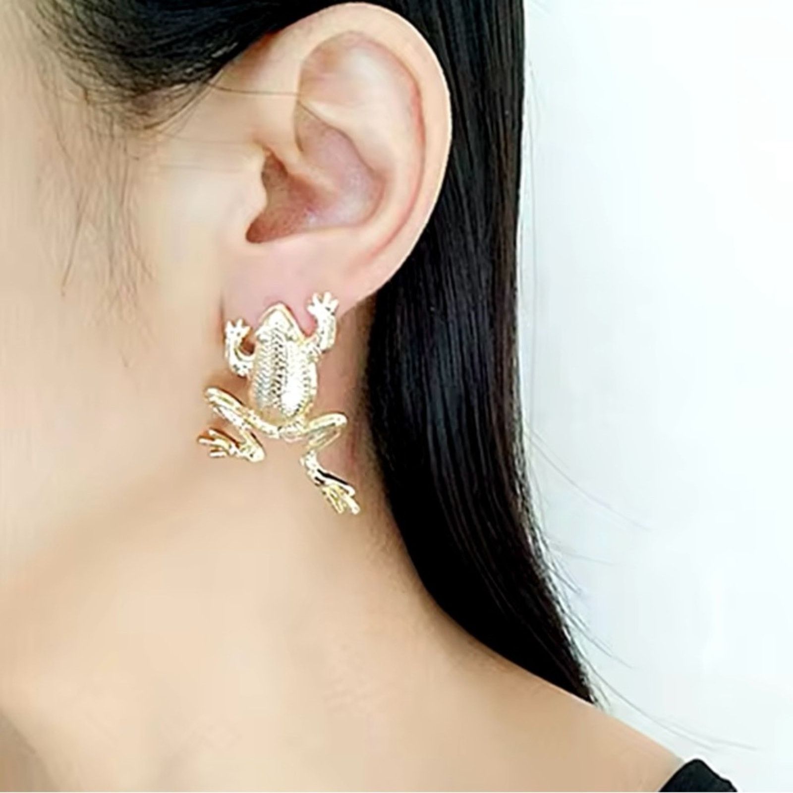 Other Frog Earrings For Women Cute Cartoon Earrings Size ONE SIZE - 1 Thumbnail