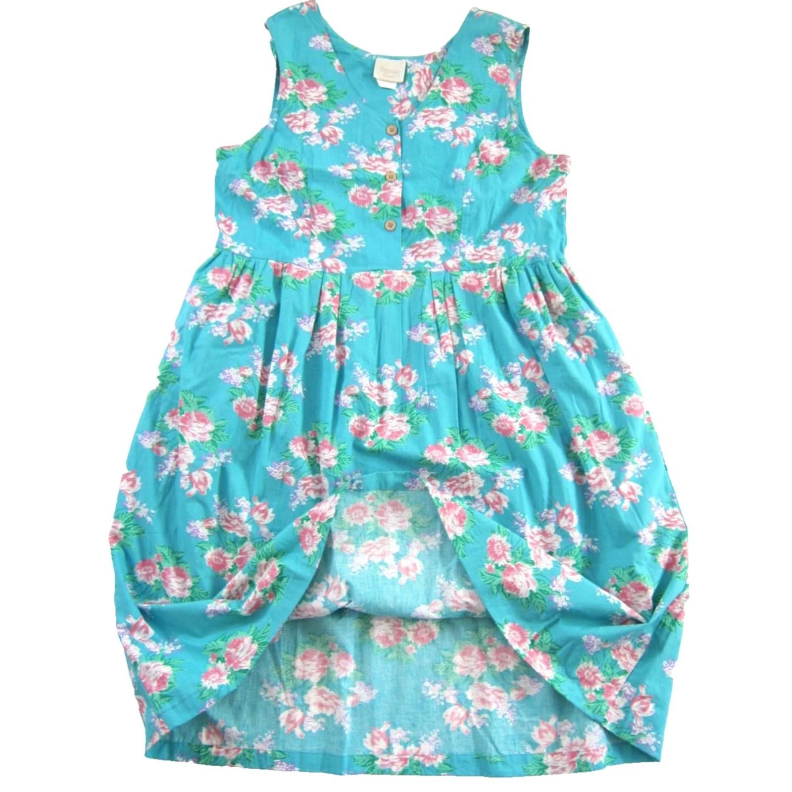 Vintage VTG Carriage Court Cotton Pink Floral Tank Sun Dress M Size M / US 6-8 / IT 42-44 - 5 Thumbnail