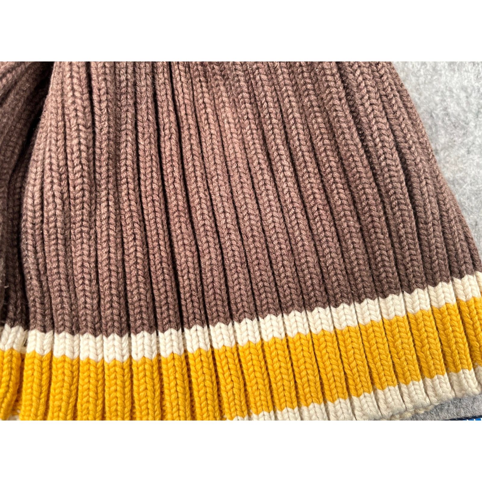 American Eagle Outfitters American Eagle Outfitters Beanie Hat Adult One Size Brown Cotton Knit Size ONE SIZE - 2 Thumbnail