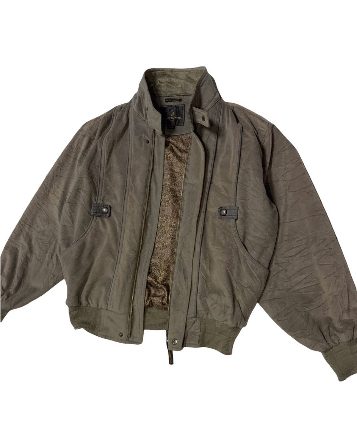 Japanese Brand × Vintage STEAL💥 VTG Gianni Valentino Bomber Jacket Size US M / EU 48-50 / 2 - 2 Thumbnail