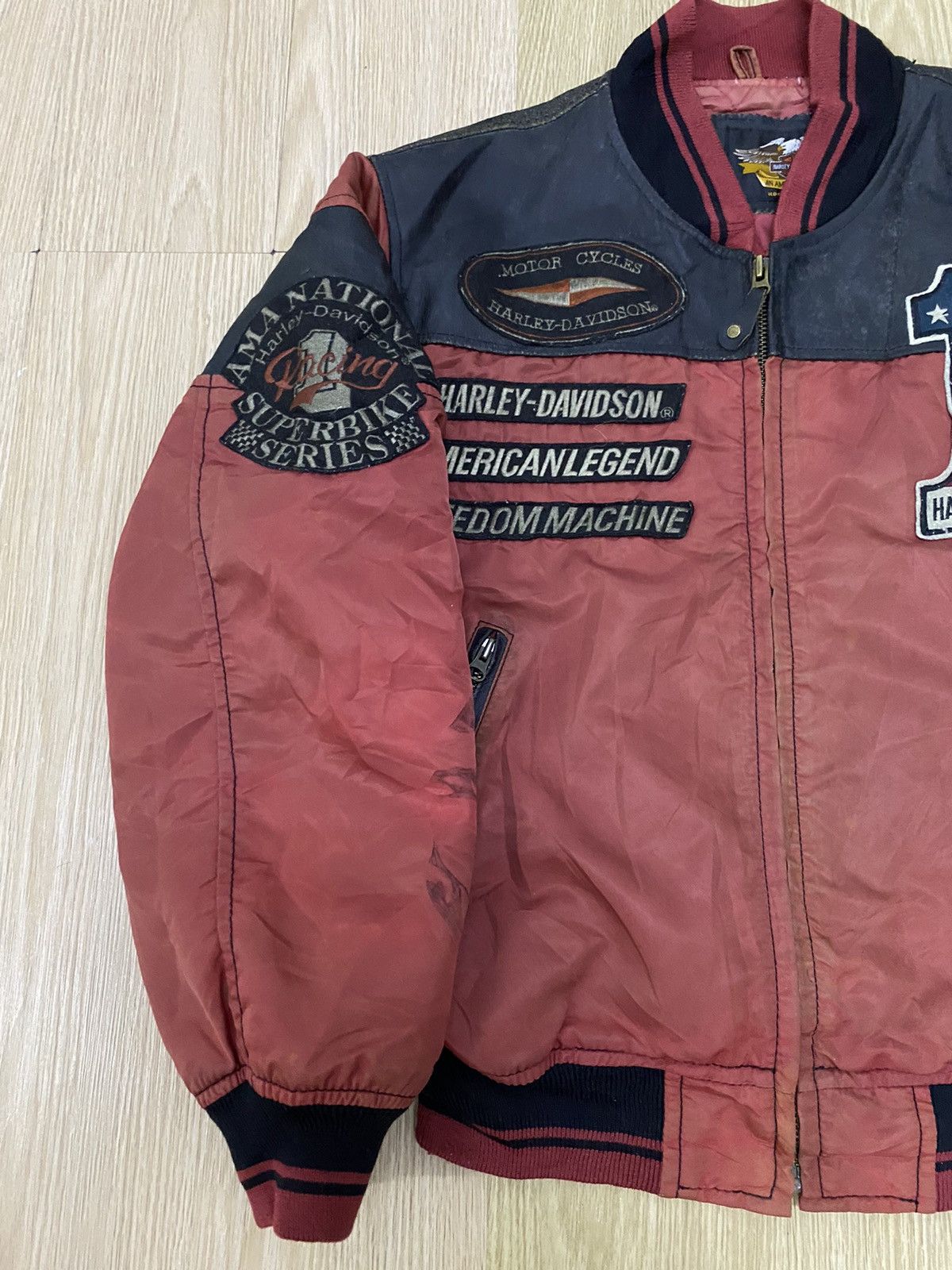 Harley Davidson × Vintage Vintage Harley Davidson Superbike Series Leather part jacket Size US L / EU 52-54 / 3 - 6 Thumbnail