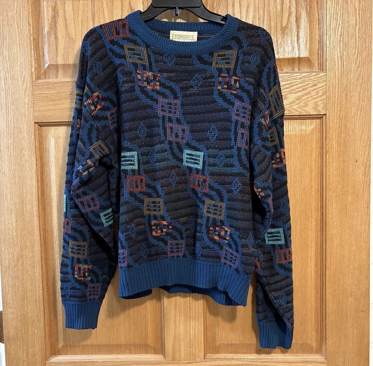 Other Vtg 90s Expressions Funky Grunge Coogi Style Sweater Men’s L Size US L / EU 52-54 / 3 - 1 Thumbnail