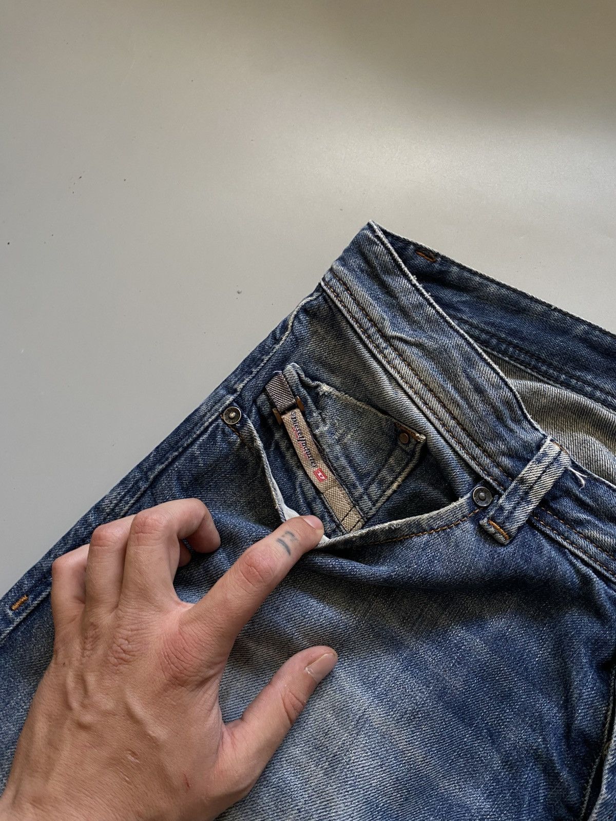Diesel DIESEL vintage denim jeans pants exclusive print Size US 33 - 3 Thumbnail
