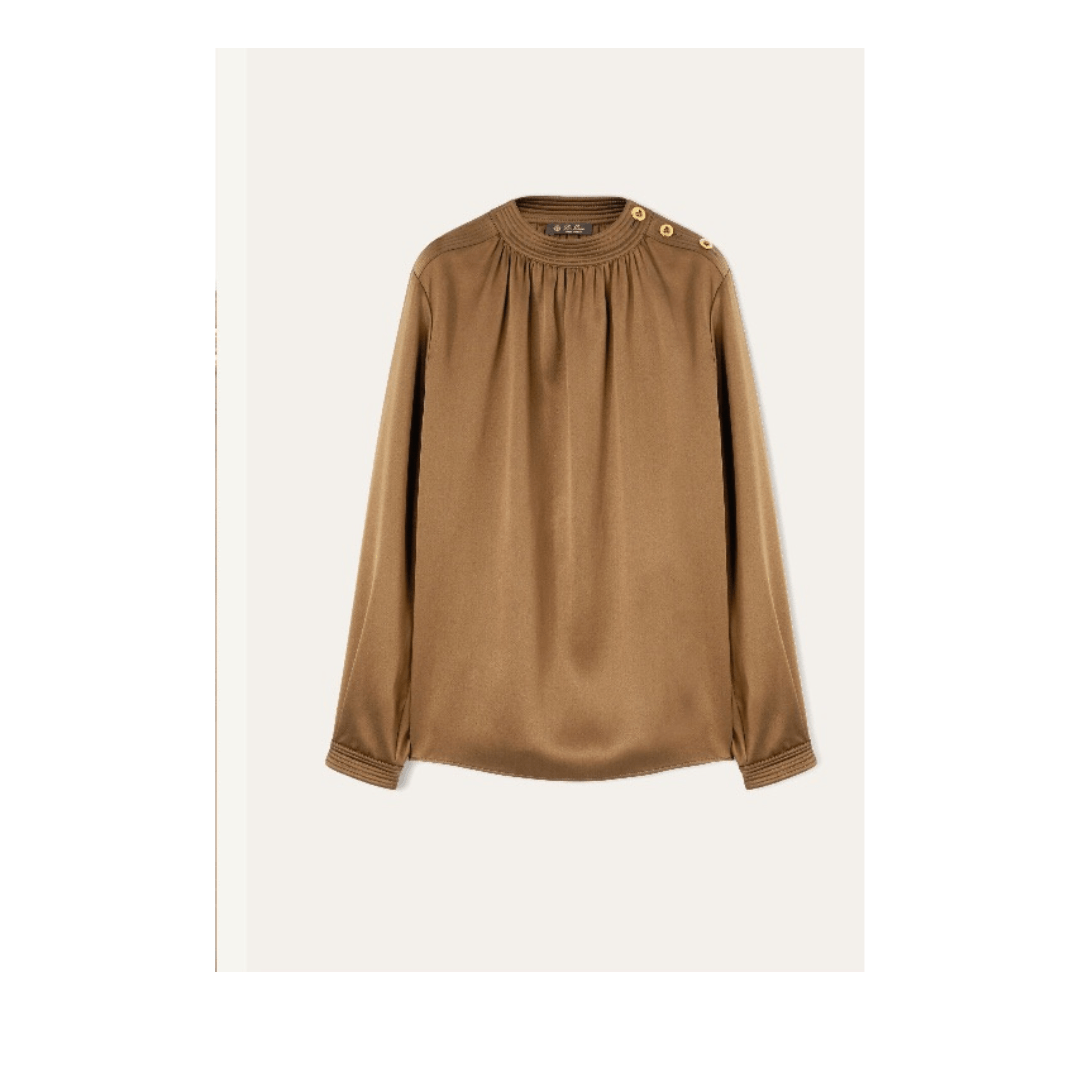 o1srvl11e1224 Cam Josephine Blouse in Brown