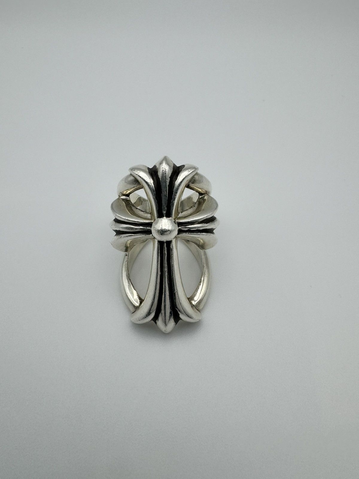 image of Chrome Hearts Infinity Cross Ring (Size 6) in Silver, Men's