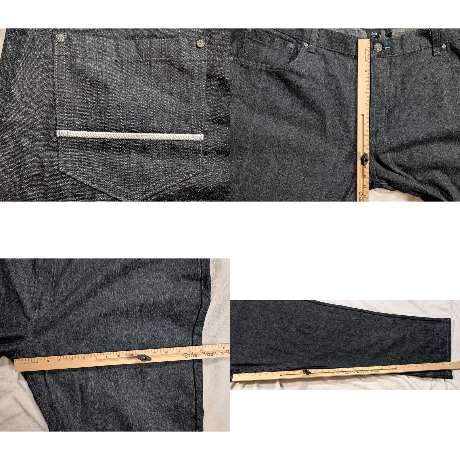 Enyce Enyce Jeans Mens 50 Blue Embroidered Baggy Hip Hop Denim Relaxed Fit Streetwear Jeans Size US 34 / EU 50 - 9 Thumbnail