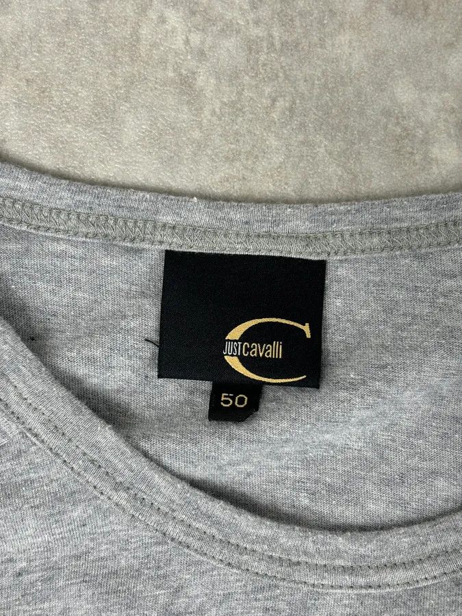 Just Cavalli AW2004 Cavalli Grey Flames Embroidered Longsleeve Size US S / EU 44-46 / 1 - 8 Thumbnail
