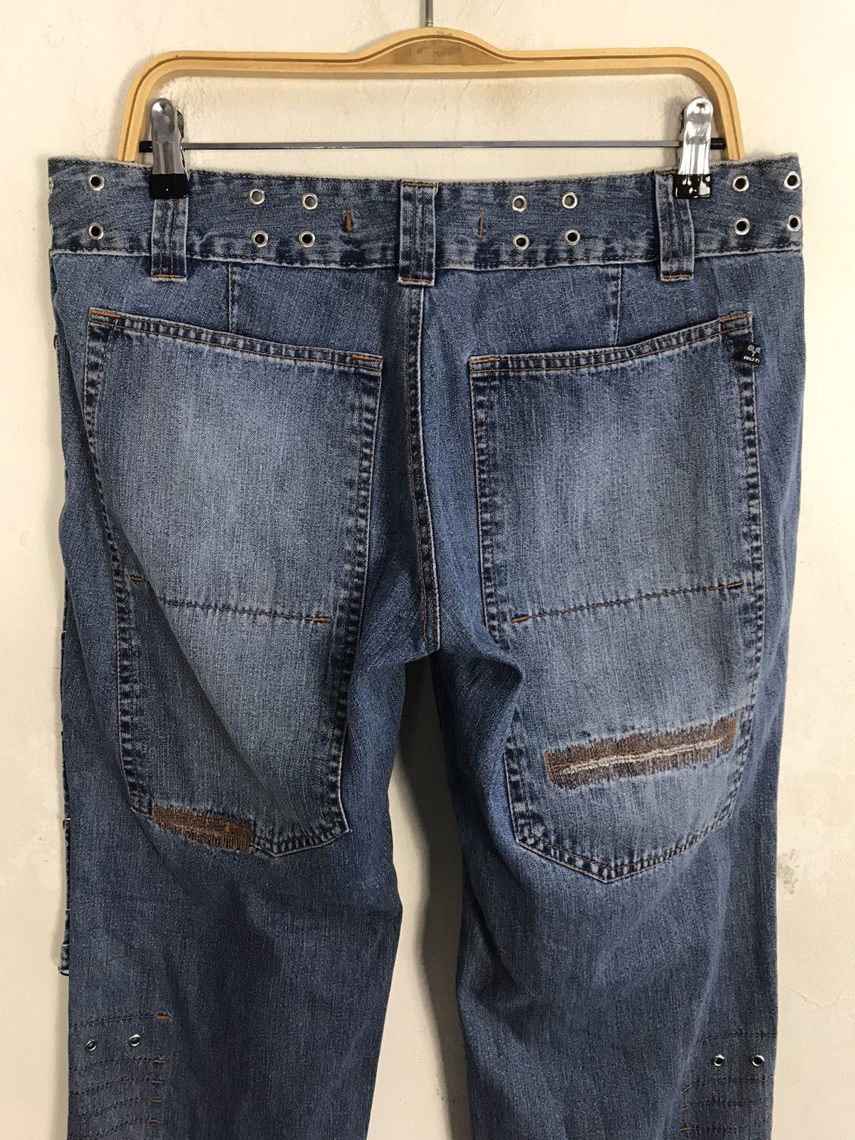 Japanese Brand Golstt Basic Wear Bushpant Indigo Denim Baggy Size US 35 - 4 Thumbnail
