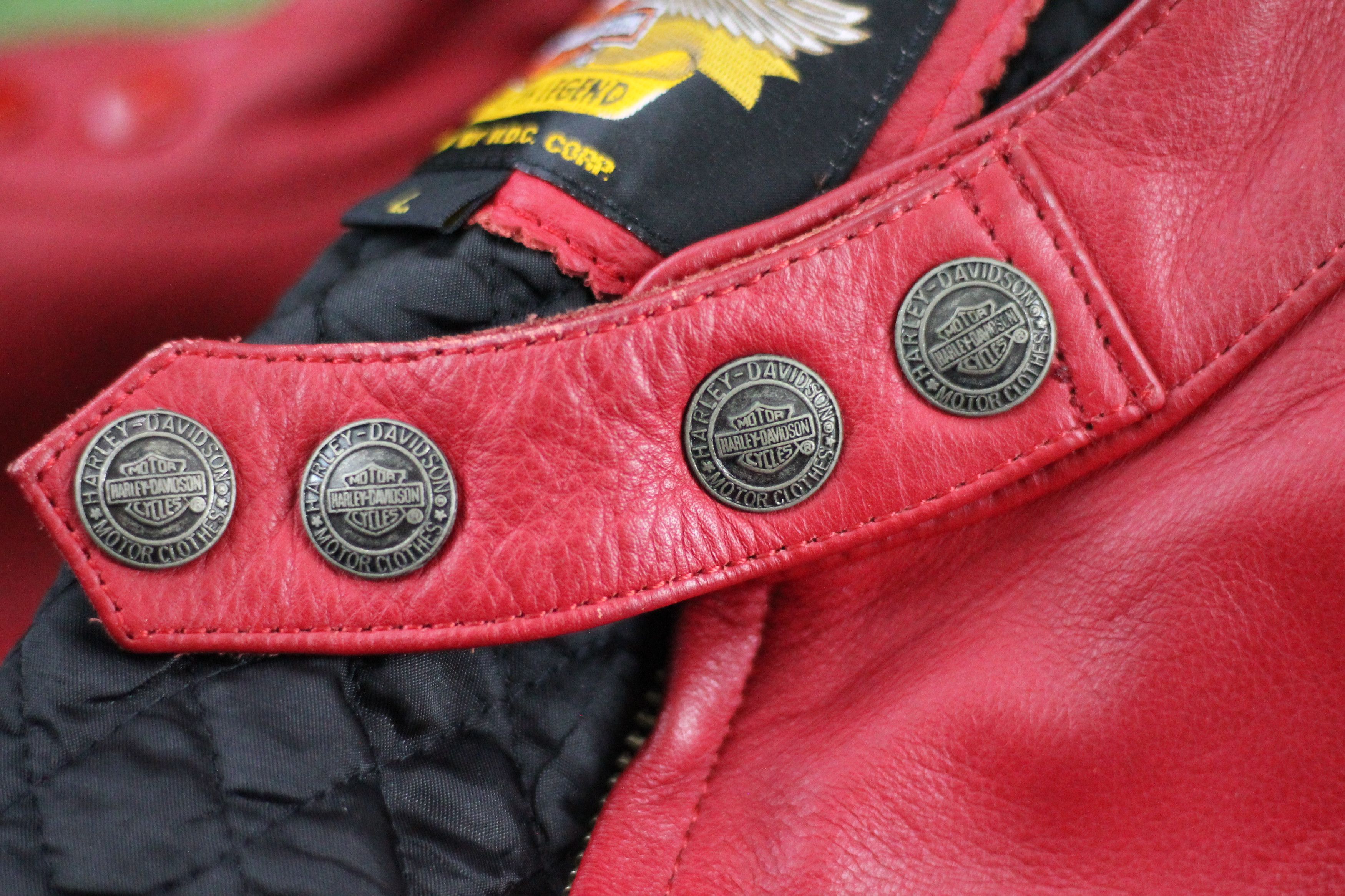 Harley Davidson × Vintage RARE! Vintage HARLEY DAVIDSON Leather Jacket. Size US L / EU 52-54 / 3 - 9 Thumbnail