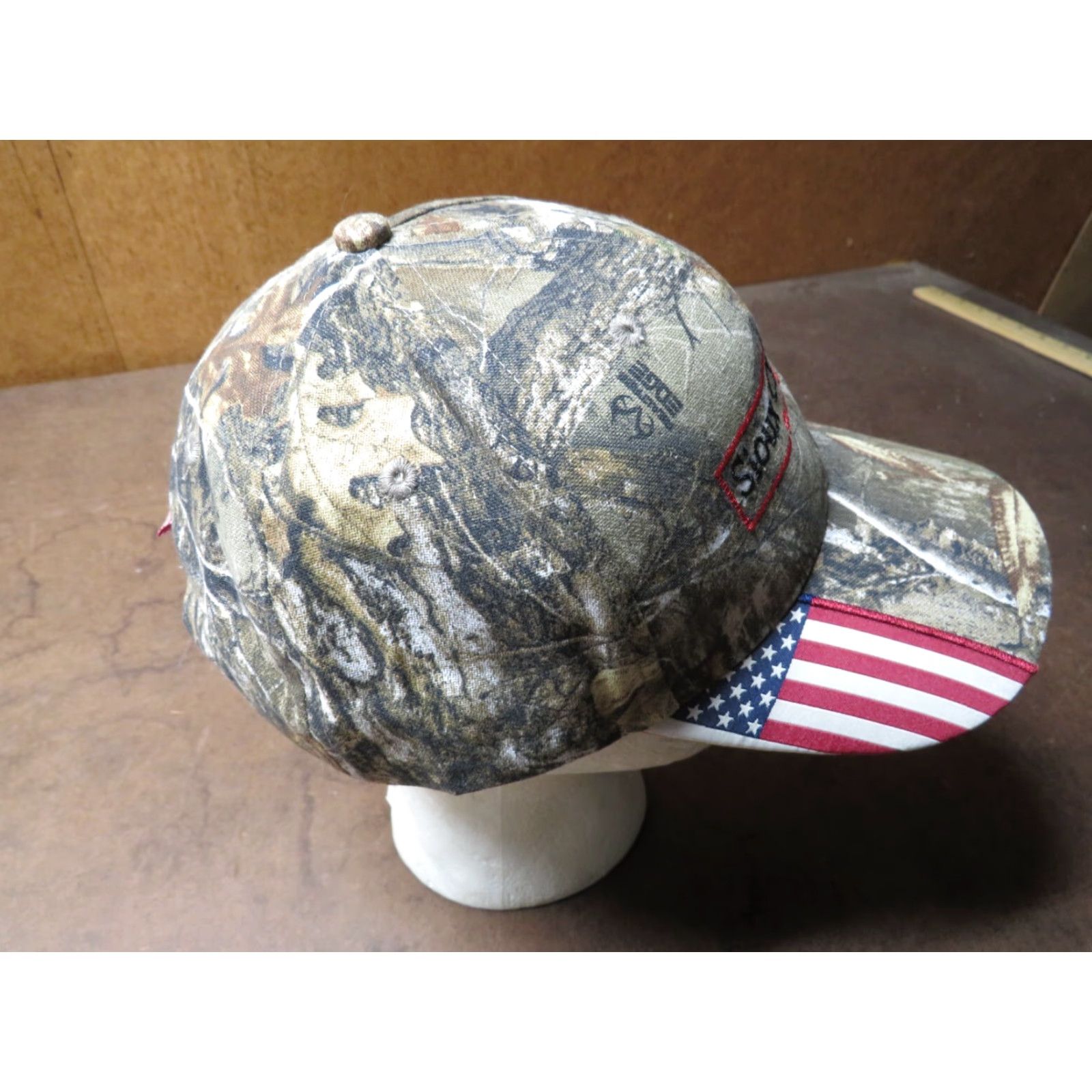 Vintage VTG HaT Sioux City Brick 1913 USA flag Camouflage Trucker Hat Adjustable Cap Men Hat Hunting Camo Bow Duck Size ONE SIZE - 4 Thumbnail