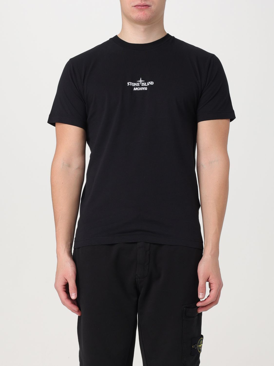 image of Stone Island T-Shirt Men Black (Size Small)