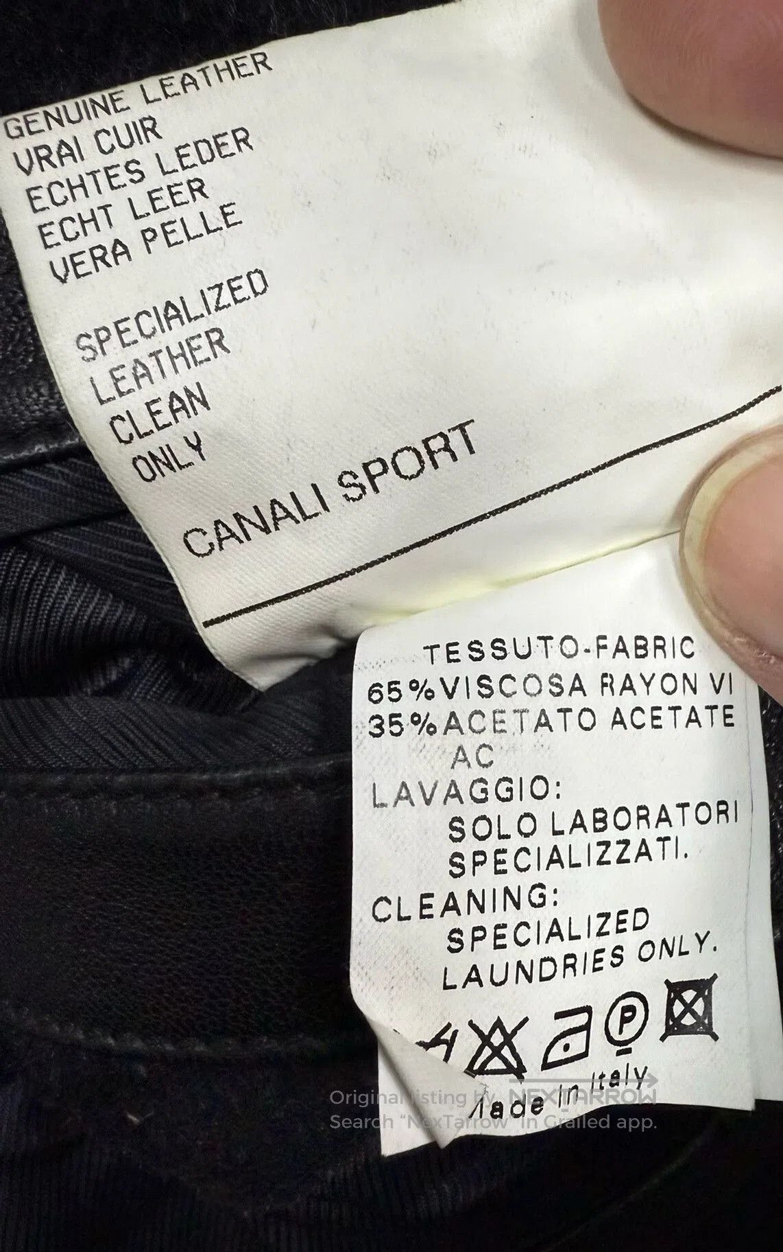 Canali Italian Canali Men's Leather Jacket. Size US M / EU 48-50 / 2 - 6 Thumbnail