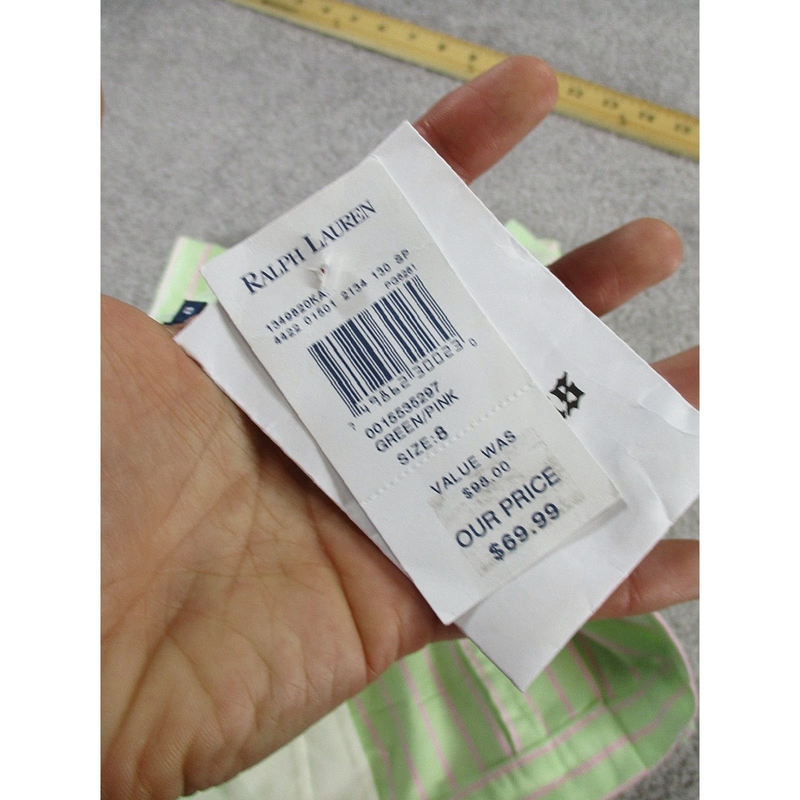 Ralph Lauren Ralph Lauren Skirt Womens 8 Green Pink Stripes Cotton Mini NEW Size 30" / US 8 / IT 44 - 7 Thumbnail