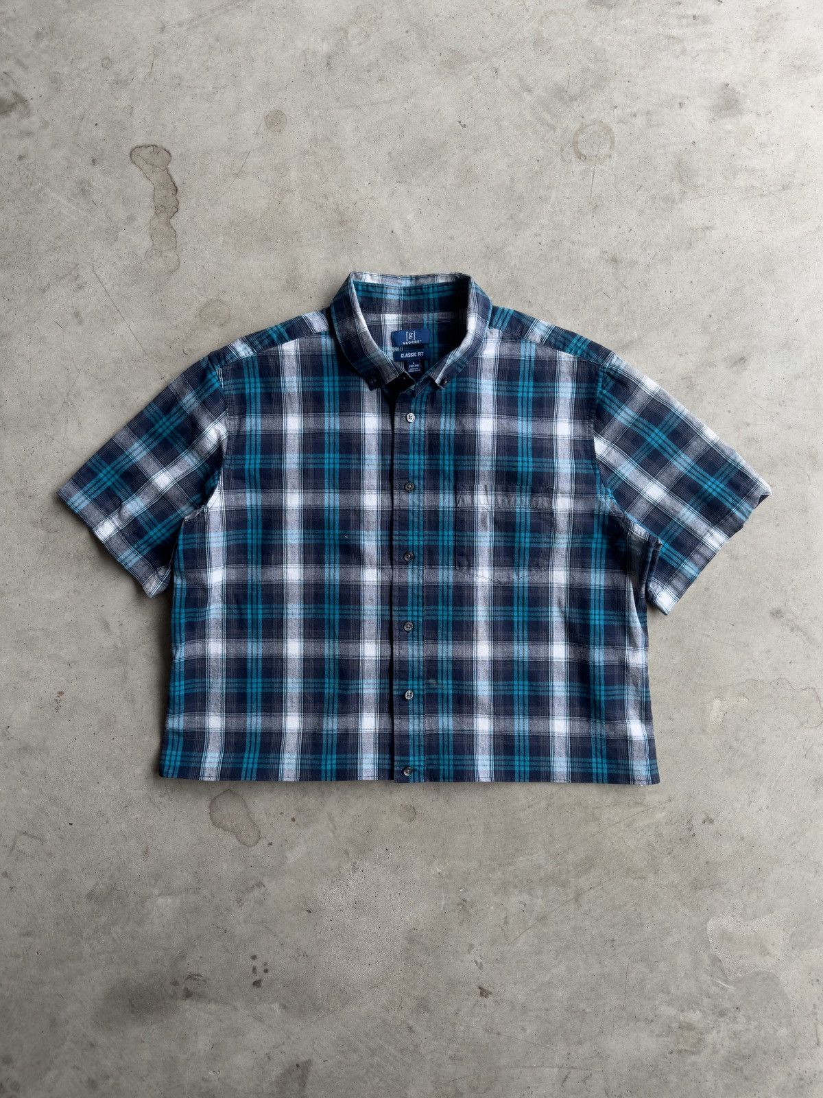 George Vintage Cropped Plaid Button Down Shirt - S Size US S / EU 44-46 / 1 - 1 Thumbnail