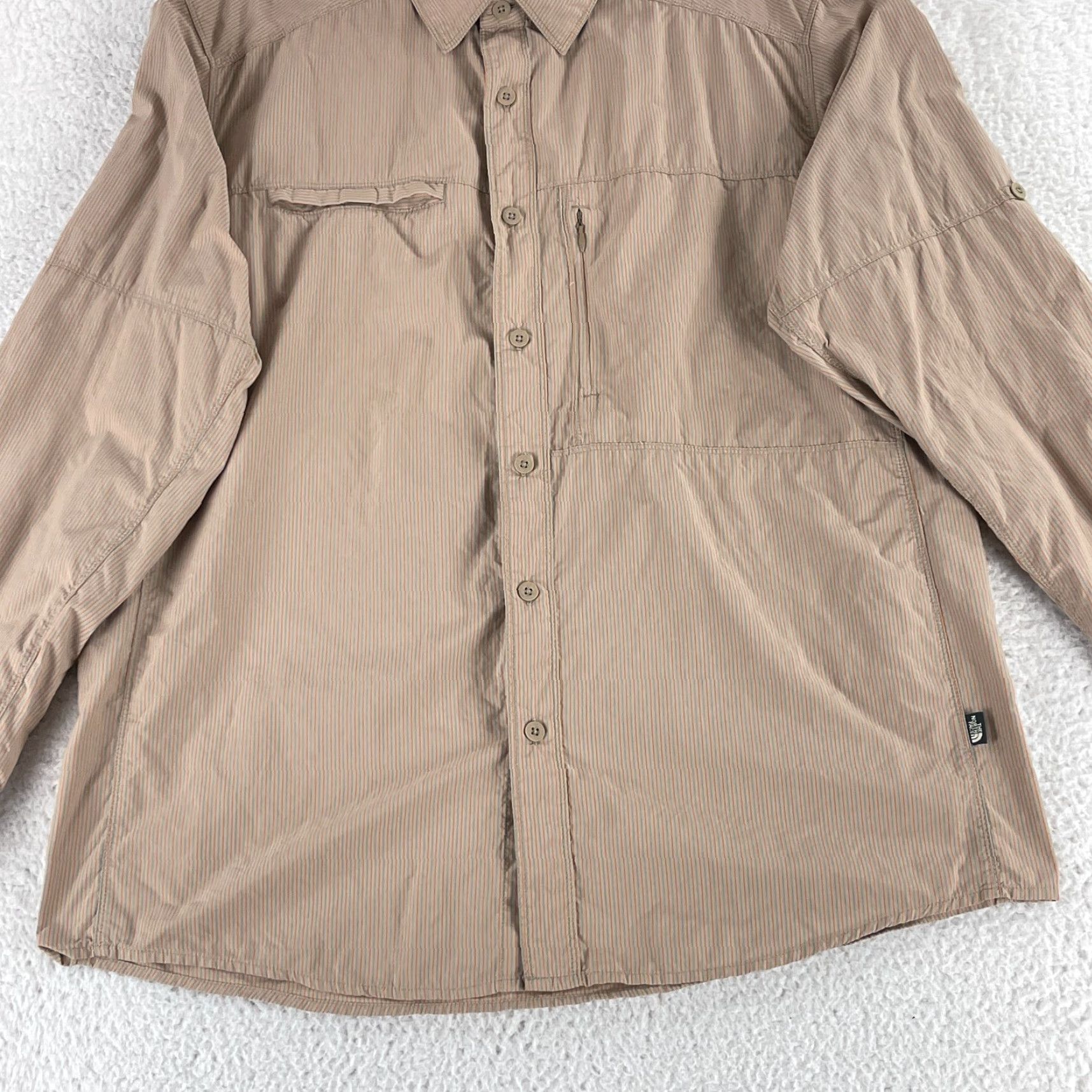 The North Face The North Face Button-Up Shirt Mens L Brown Long Sleeve Stripes Outdoor Size US L / EU 52-54 / 3 - 4 Thumbnail