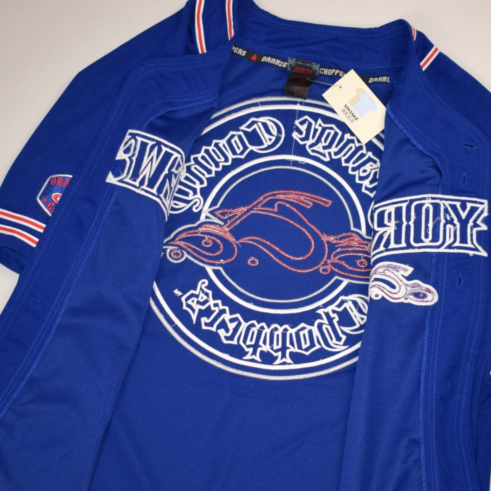 Harley Davidson × West Coast Choppers Vintage Orange County Choppers New York Baseball Jersey - XL Size US XL / EU 56 / 4 - 6 Thumbnail