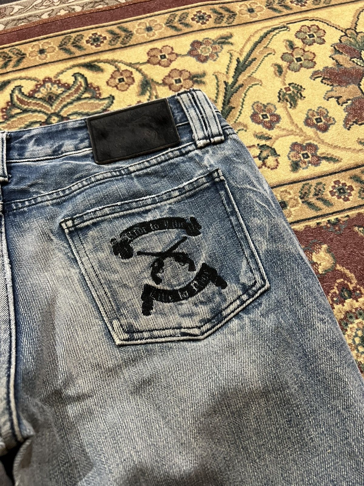 Japanese Brand ROAR CROSS PISTOL DISTRESSED JEANS Size 30" / US 8 / IT 44 - 20 Thumbnail