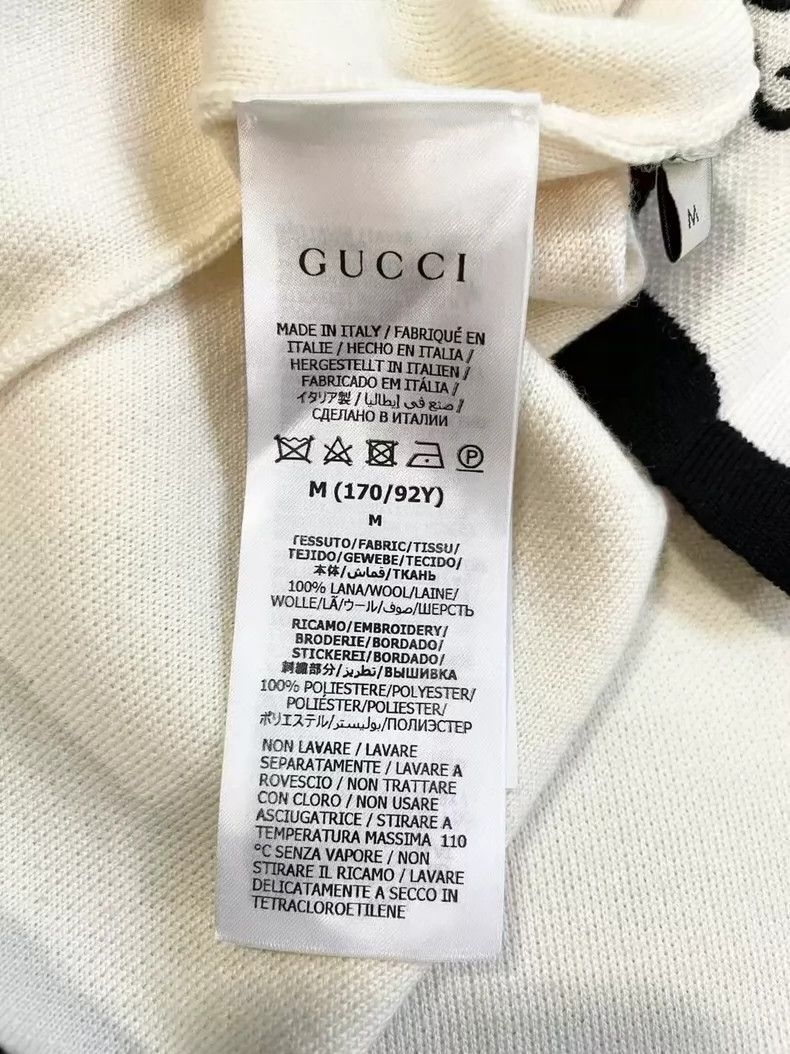 Gucci GucciEmbroidered logo beige knitted short sleeves 2503-Next Size US M / EU 48-50 / 2 - 4 Thumbnail