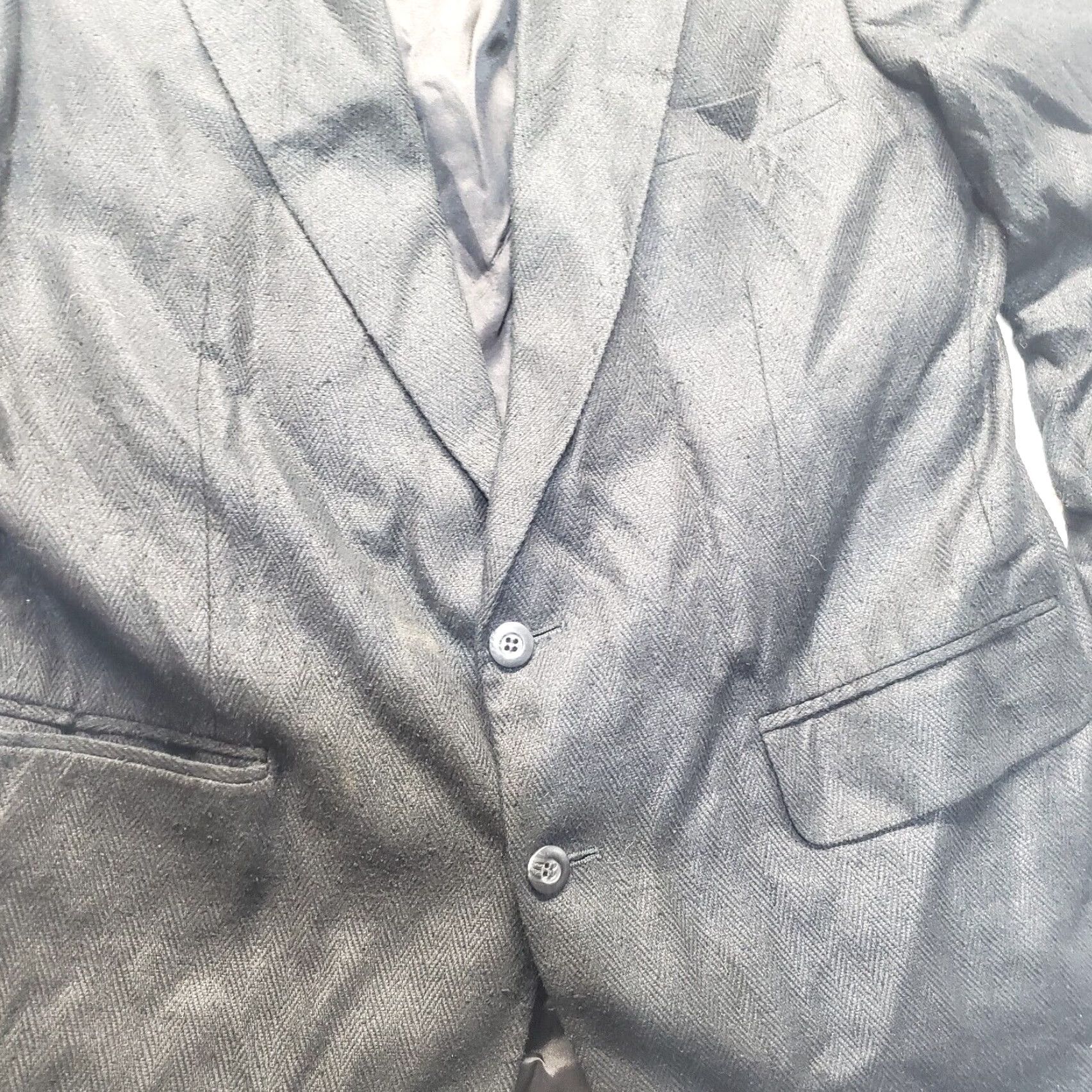 Stafford Stafford Suit Jacket Black Two Button Adult Size M Medium Men Shirt/Jacket Size 40R - 2 Thumbnail