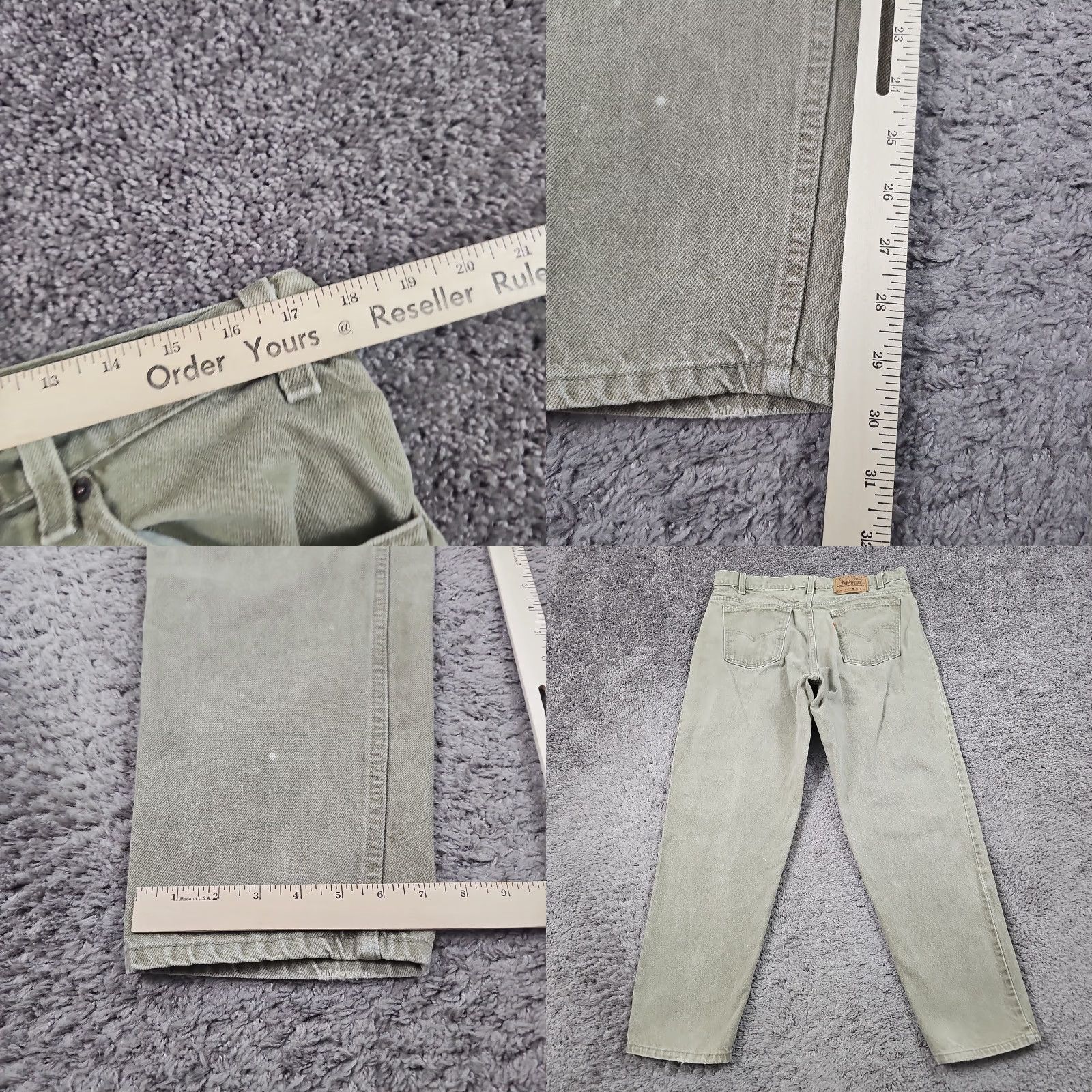Levi's VINTAGE Levi's 550 Jeans Mens 38 Green Tapered Relaxed Orange Tab Denim 90s USA Size US 34 / EU 50 - 8 Thumbnail