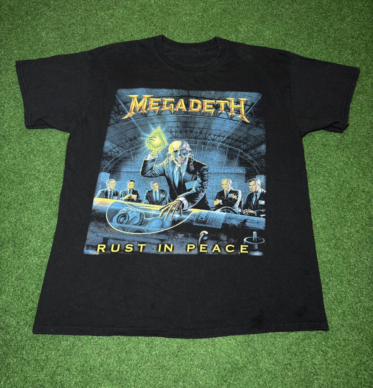 Band Tees × Vintage Vintage Y2K Megadeath Rust In Peace Grunge Band T Shirt Size US L / EU 52-54 / 3 - 1 Thumbnail