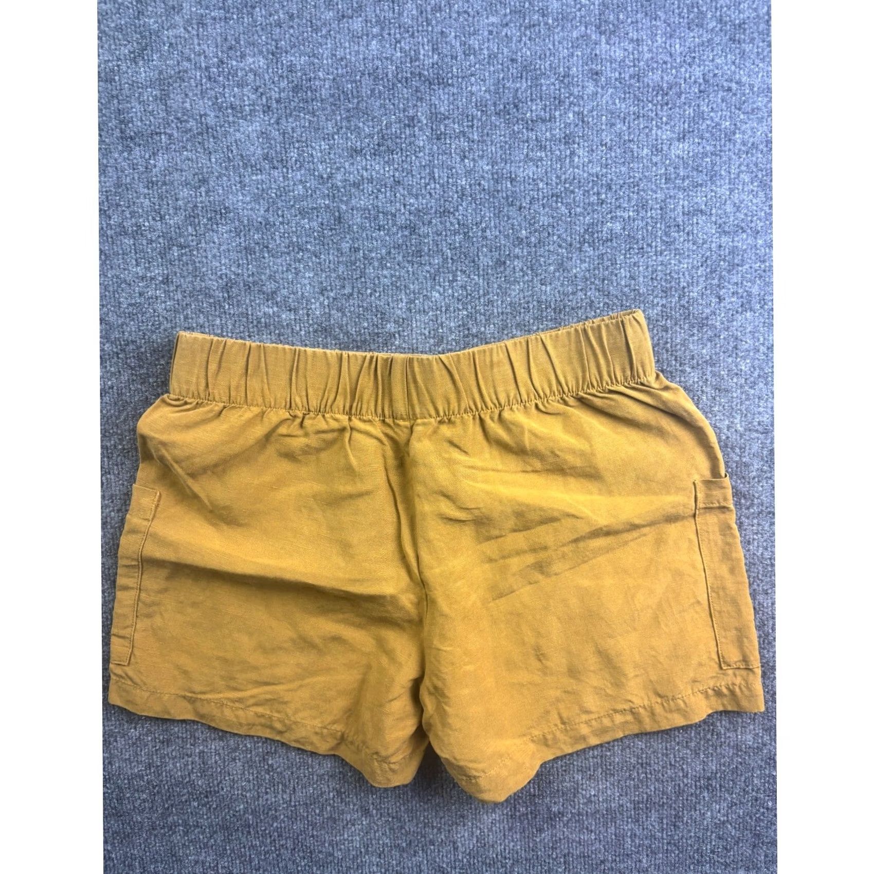 tentree TenTree Shorts Women Medium Yellow Tencel Linen Blend Elastic Waist Patch Pocket Size 28" / US 6 / IT 42 - 5 Thumbnail