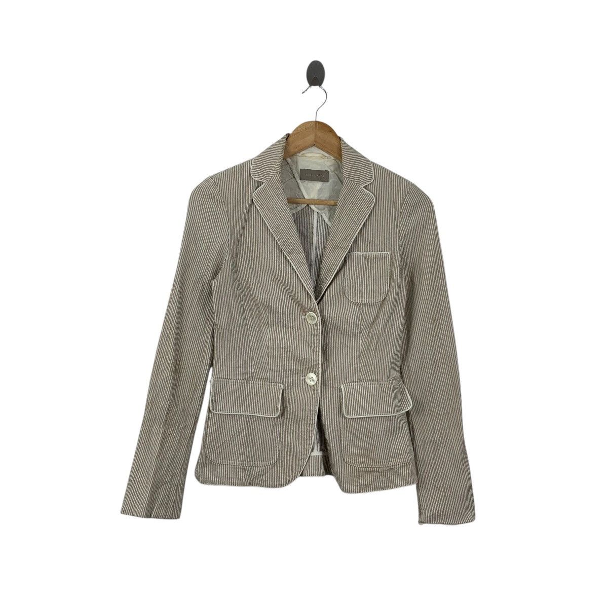 Vintage Vintage LAURA LINDOR Made In Italy Sport Coat Striped Jacket Size XS / US 0-2 / IT 36-38 - 1 Thumbnail