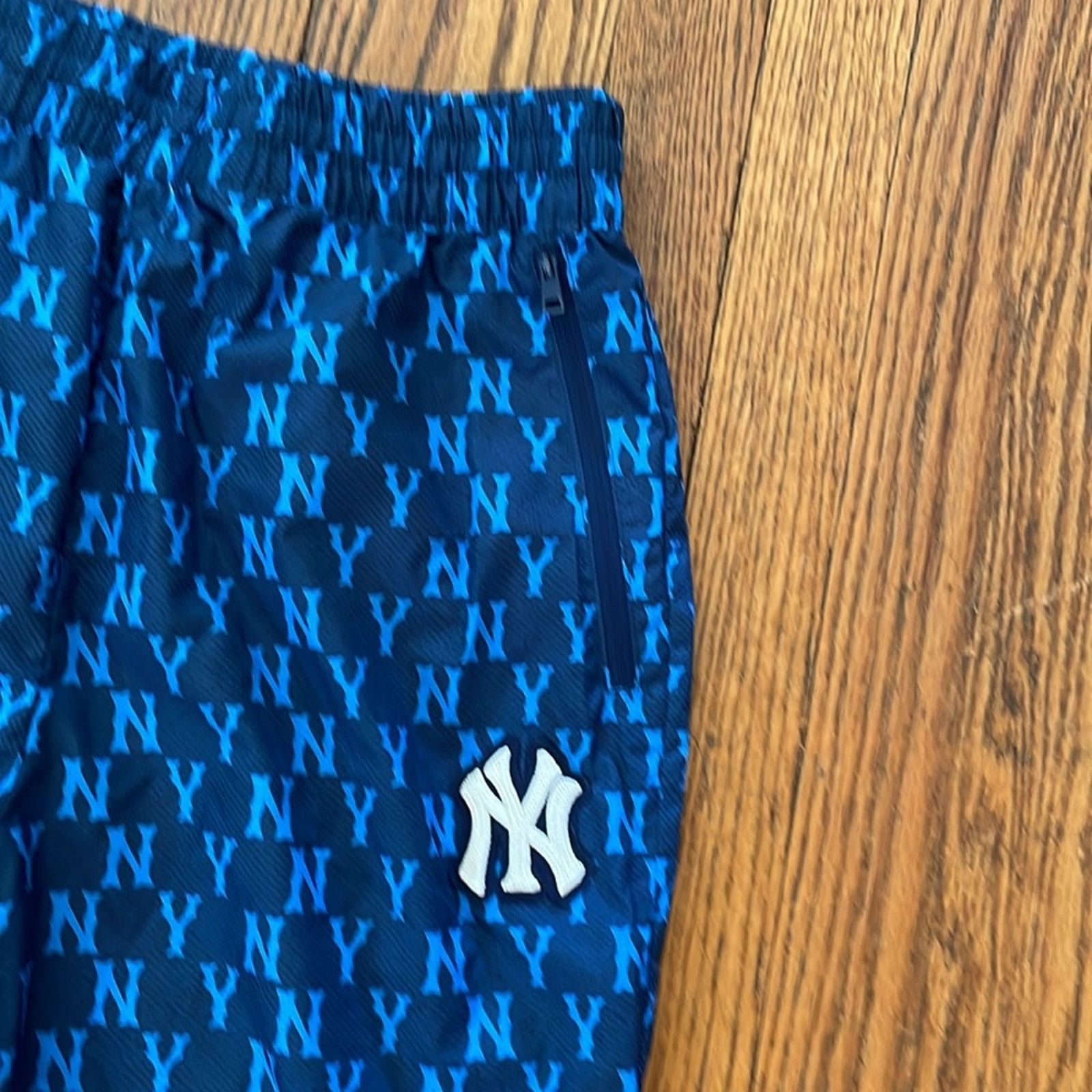 MLB aespa MLB Korea NY Yankees Monogram Logo Woven Nylon Blue M Size 28" / US 6 / IT 42 - 4 Thumbnail