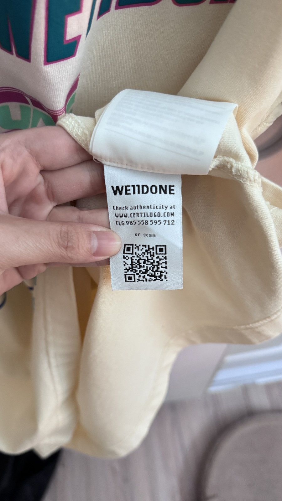 WE11DONE WE11DONE WELLDONE Yellow/Beige Printed T-Shirt Size US S / EU 44-46 / 1 - 5 Thumbnail