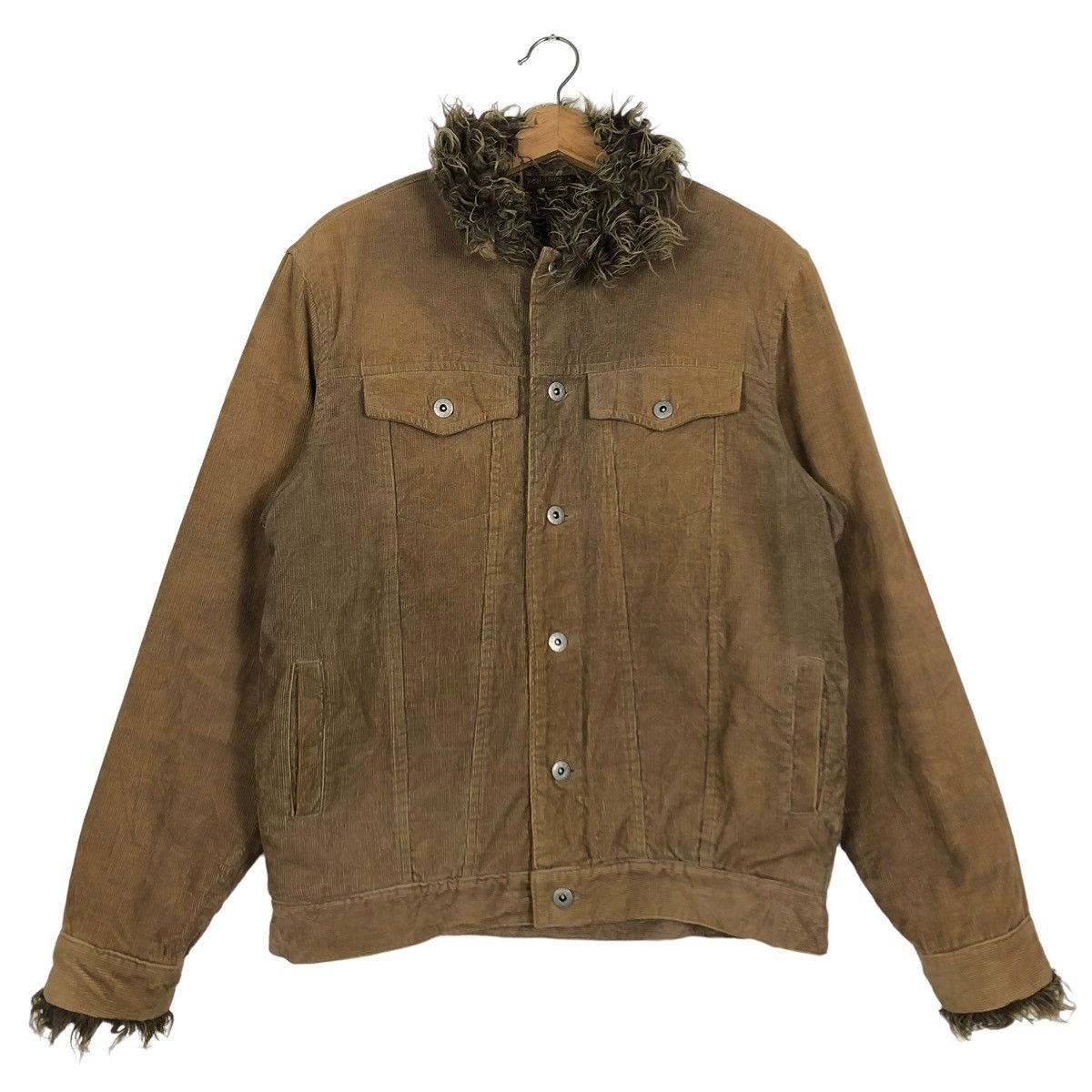 Japanese Brand 🔥90’s Real Things Corduroy Trucker Jacket Mink Fur Lining Size US L / EU 52-54 / 3 - 2 Thumbnail