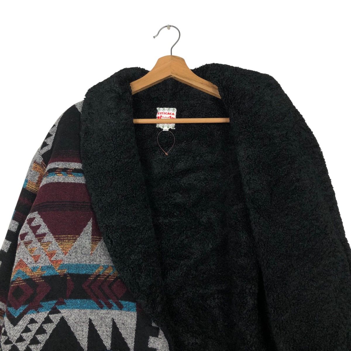Japanese Brand 📌Vintage Wool Jacket Button Titicaca Navajo Native Design Size US M / EU 48-50 / 2 - 13 Thumbnail