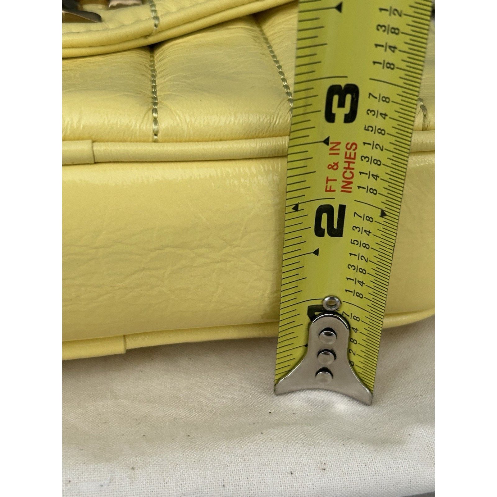 Tory Burch NWT Tory Burch Kira Patent Camera Bag Lemon Yellow 142808 Size ONE SIZE - 10 Thumbnail