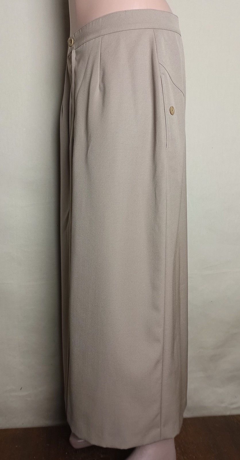 Max Mara Max Mara Beige Wool Blend Long Skirt UK16 EU42 Size 34" / US 12 / IT 48 - 3 Thumbnail