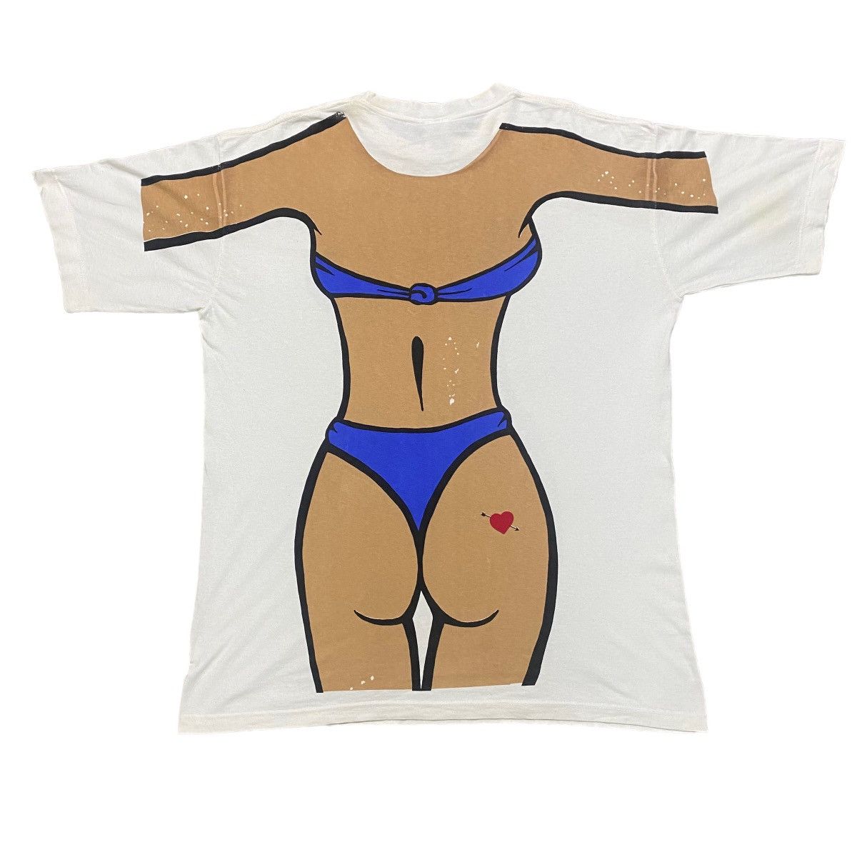 Vintage Vintage Bikini Shirt Overprint Size US XL / EU 56 / 4 - 1 Thumbnail