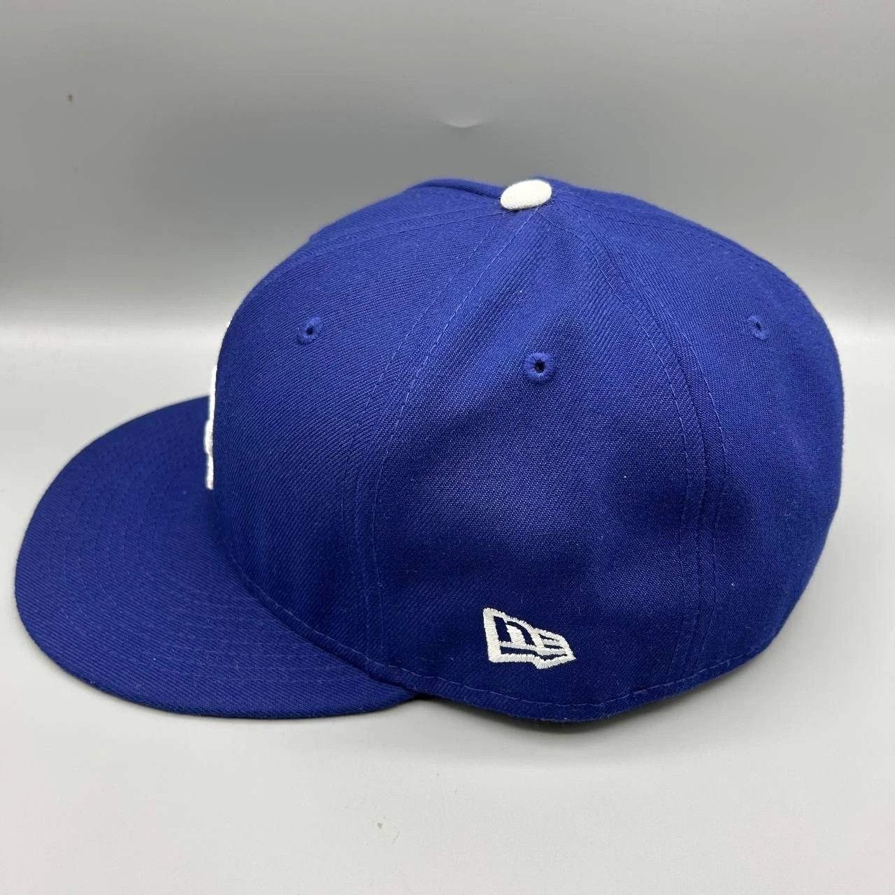 New Era Los Angeles LA Dodgers Hat Men 8 Blue Post Season Fitted Cap Size ONE SIZE - 6 Thumbnail