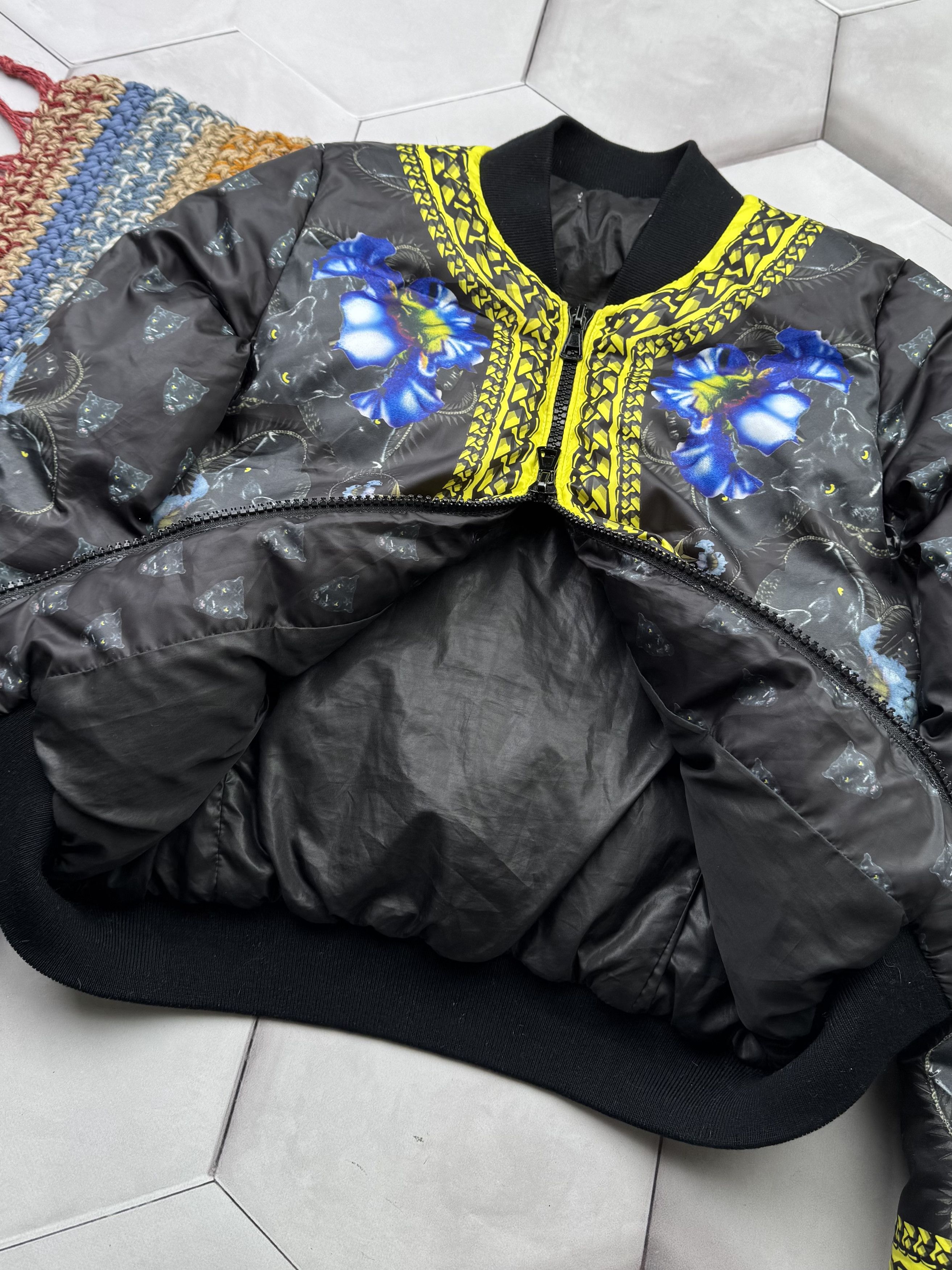 Vintage Vintage Cropped Down Printed Jacket (ES9) Size S / US 4 / IT 40 - 5 Thumbnail