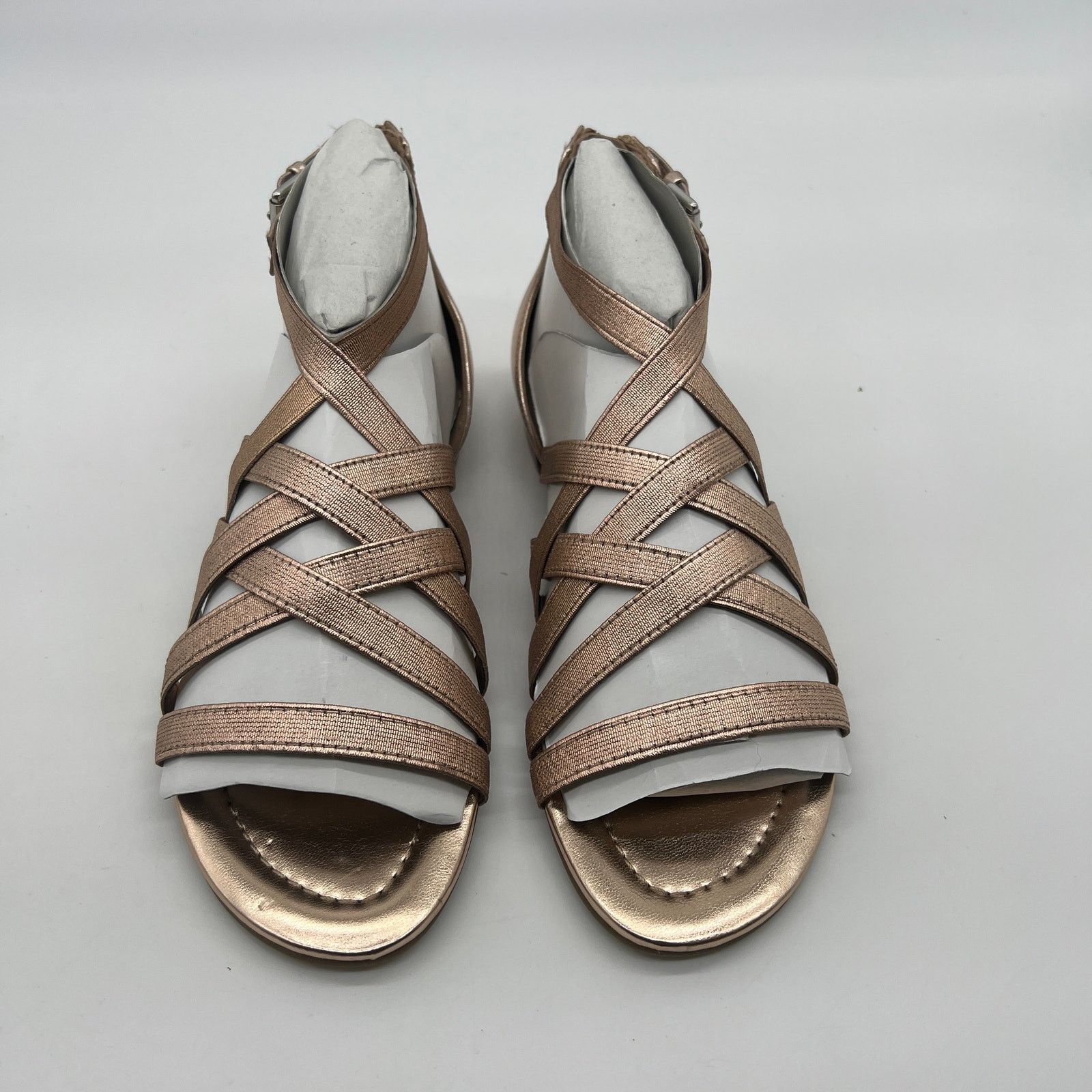 Other Marc Fisher Cross Weave Stretch Sandals Size 6 M Rose Gold Size US 6 / IT 36 - 2 Thumbnail