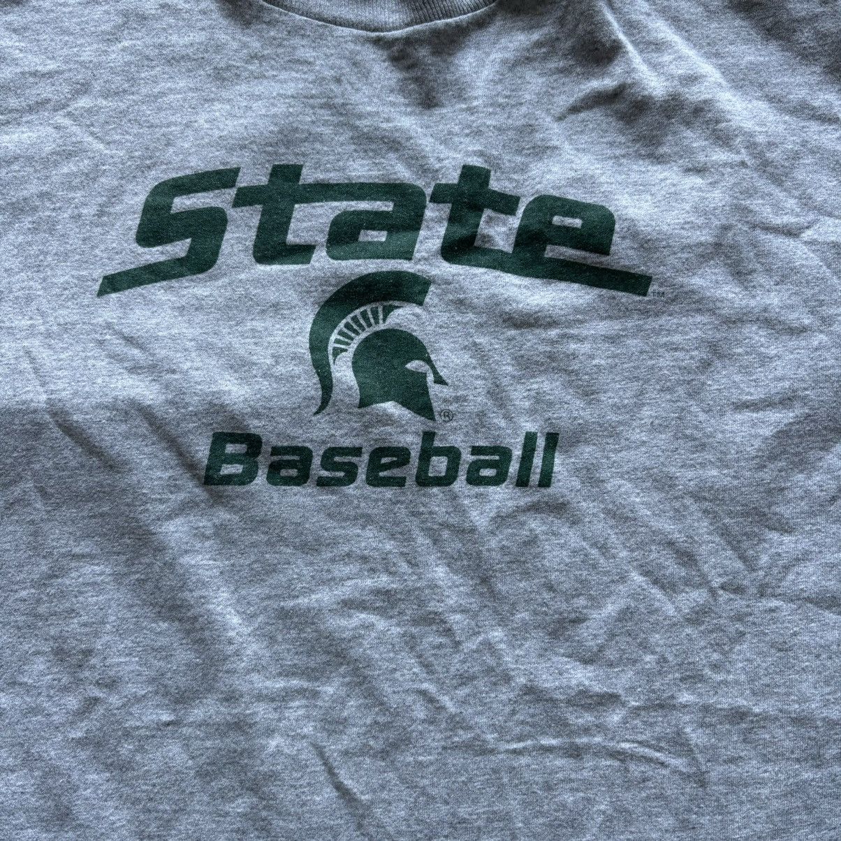 Jansport Vintage gray msu michigan state baseball spellout tshirt Size US XL / EU 56 / 4 - 2 Thumbnail